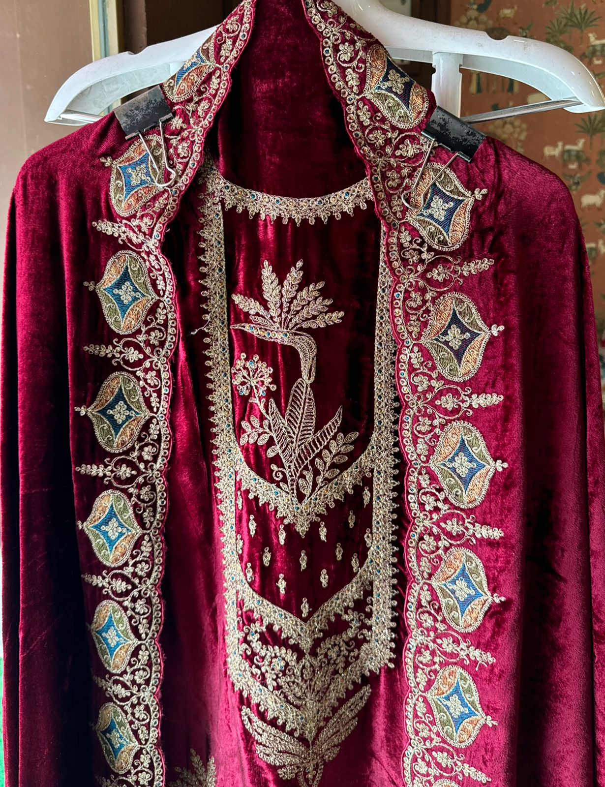 Pure micro velvet Unstitched suits