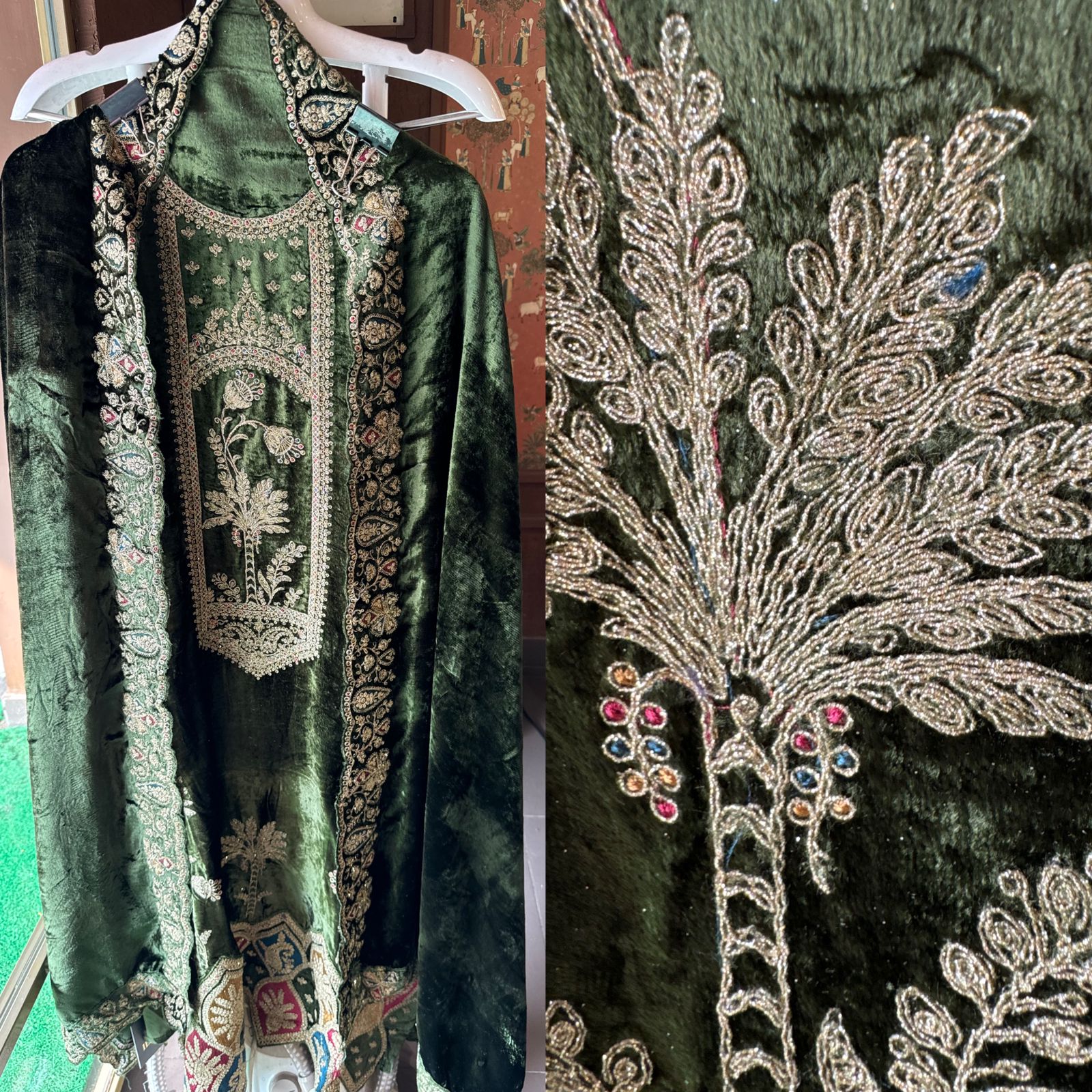 Pure micro velvet Unstitched suits