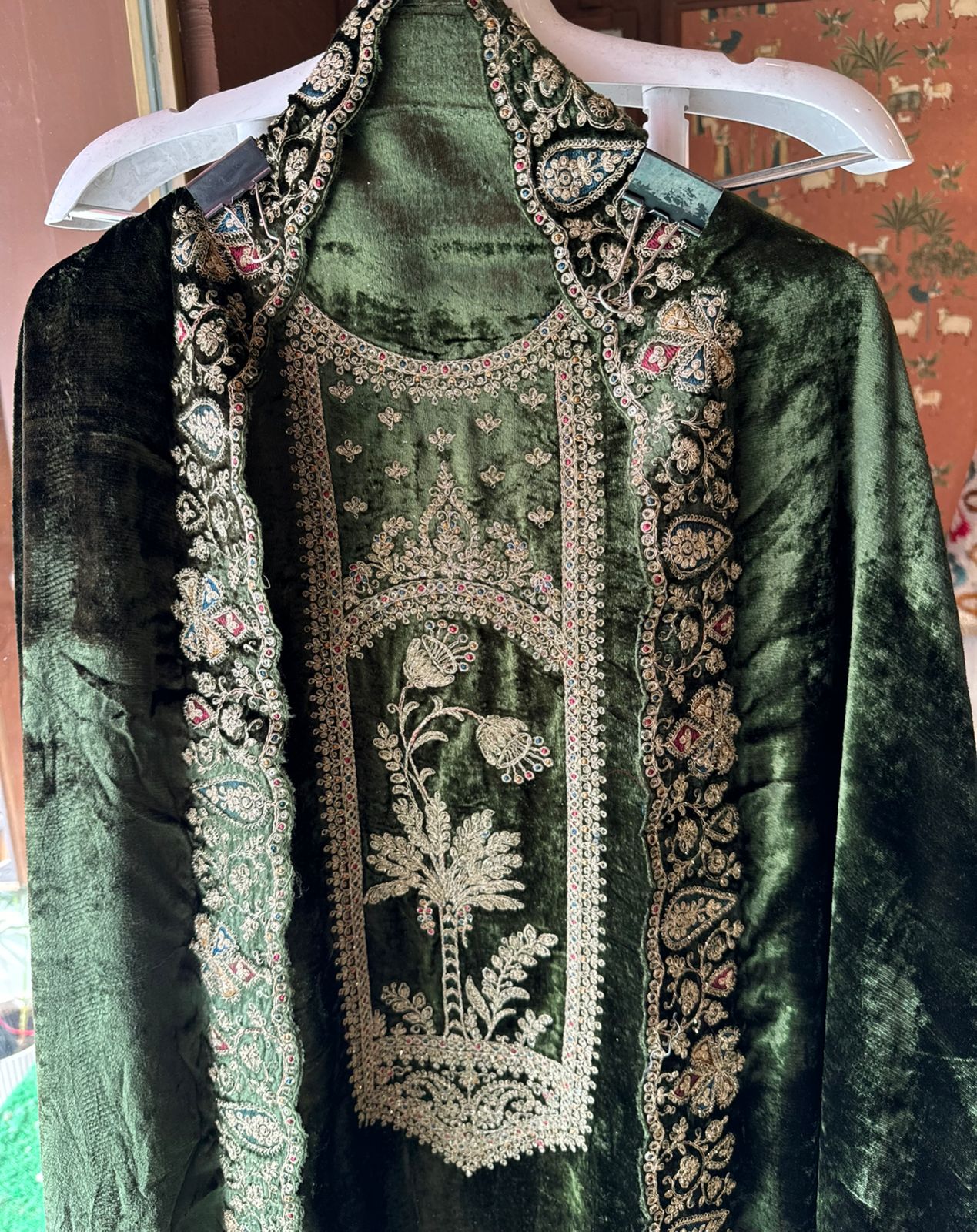 Pure micro velvet Unstitched suits