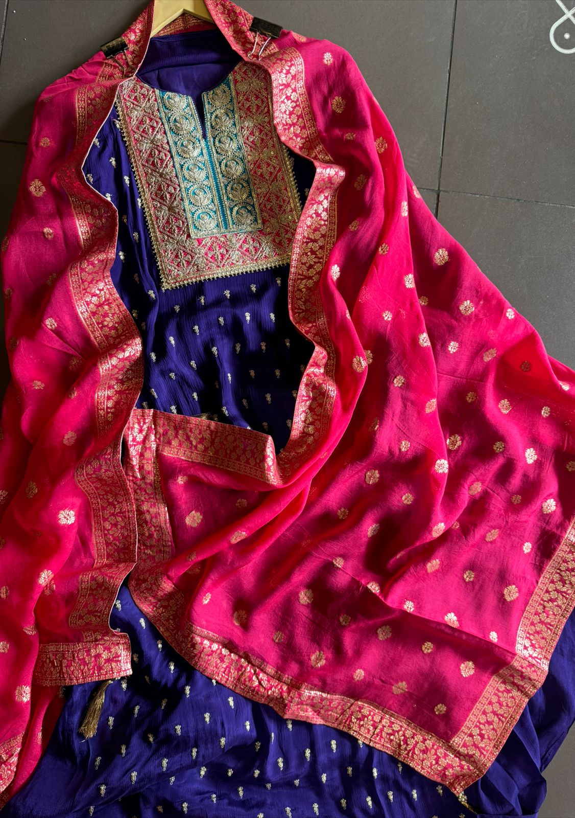 Pure chinon Unstitched kurta