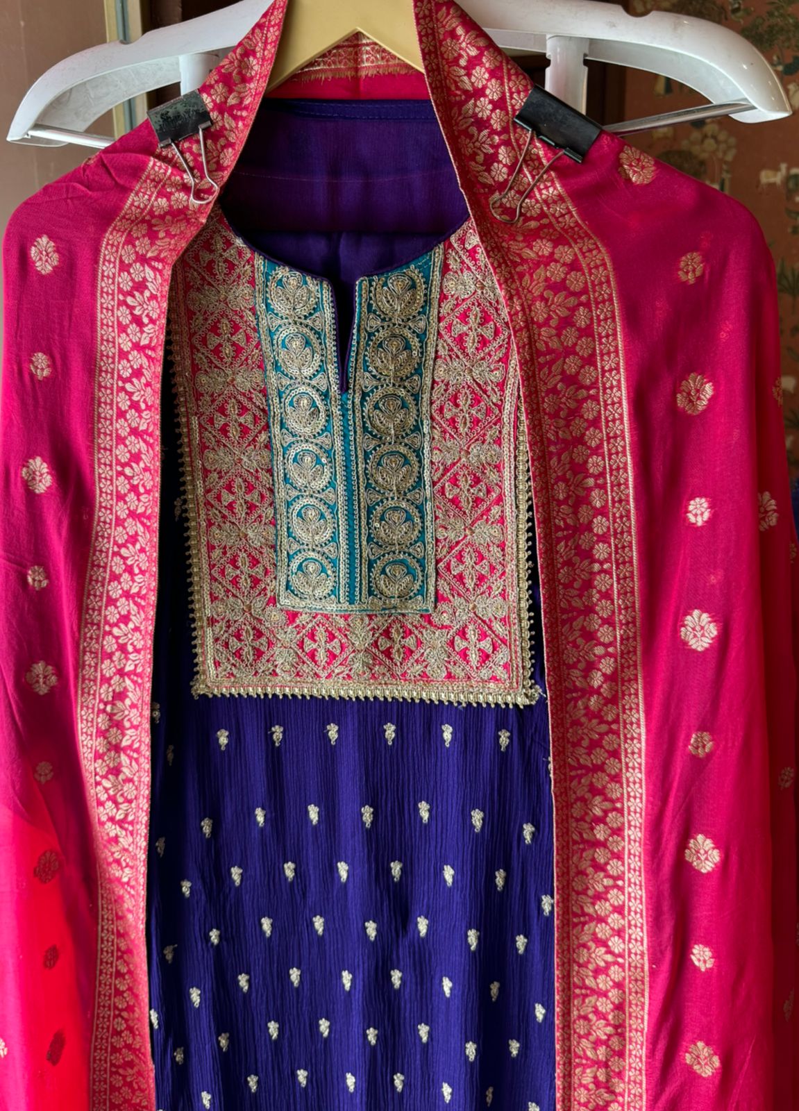 Pure chinon Unstitched kurta