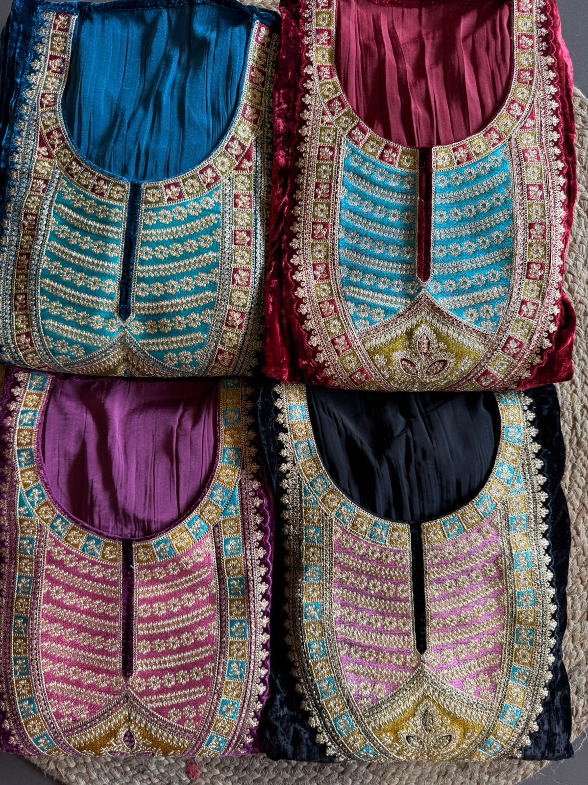 Crushed Velvet Unstitched shirt