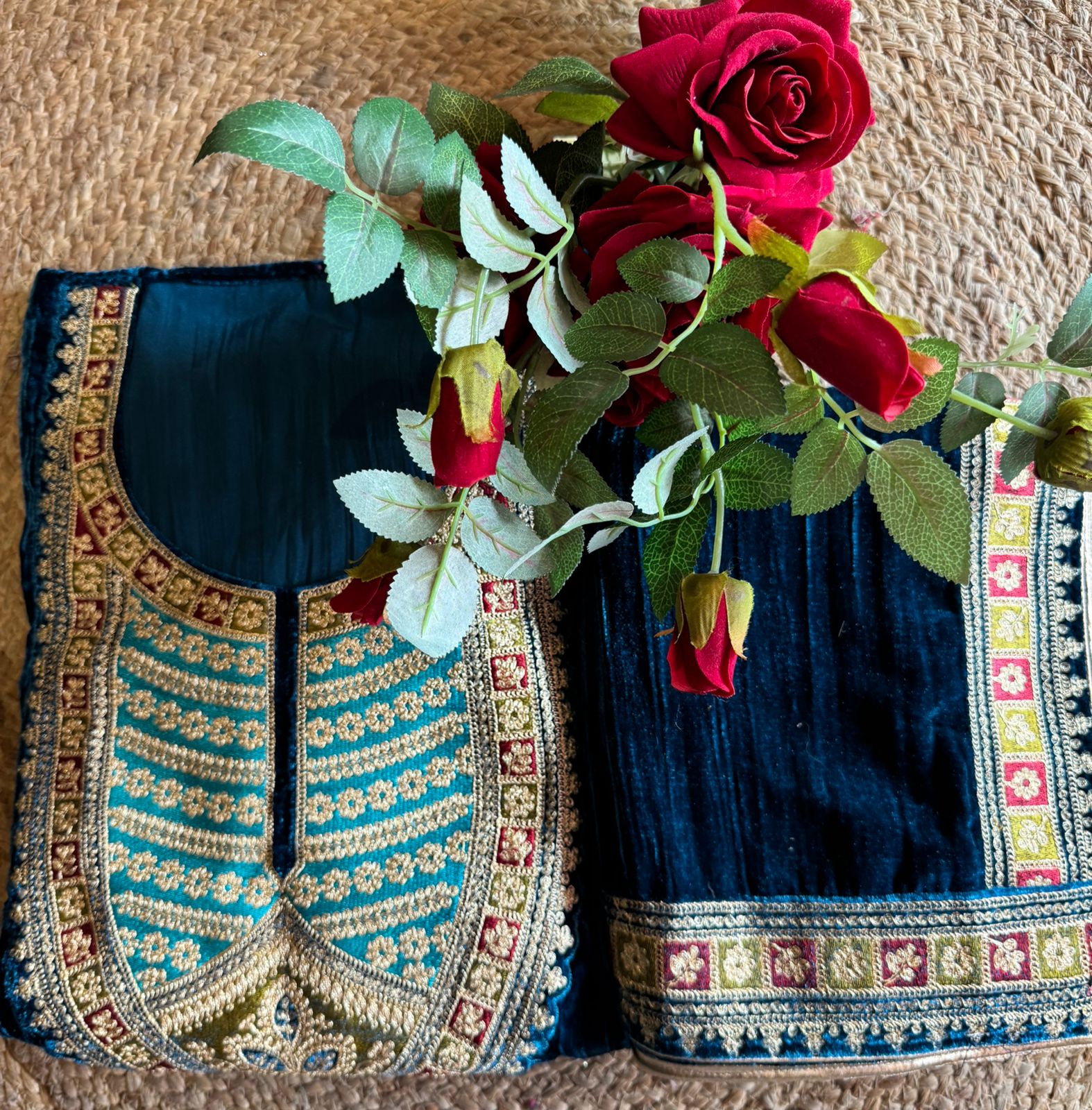 Crushed Velvet Unstitched shirt