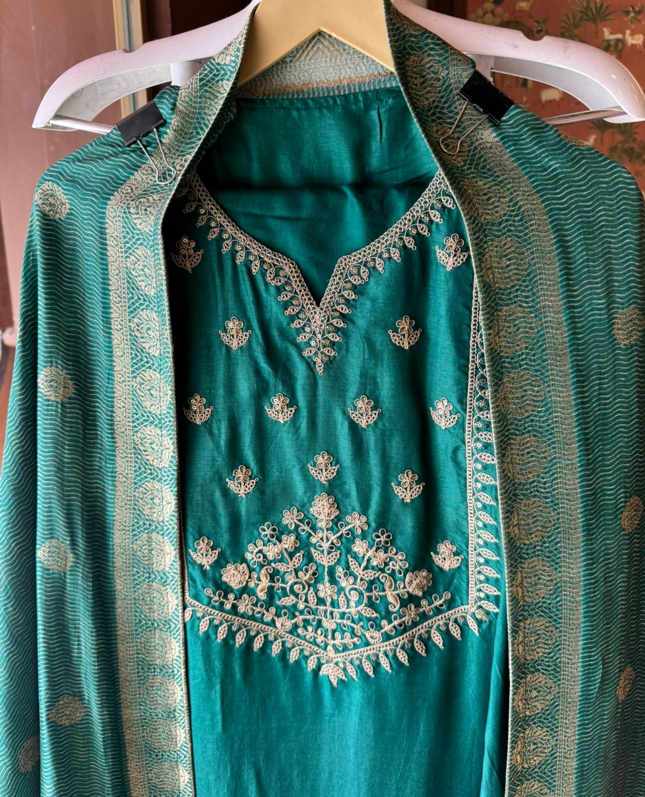 Russian silk unstitched shirt