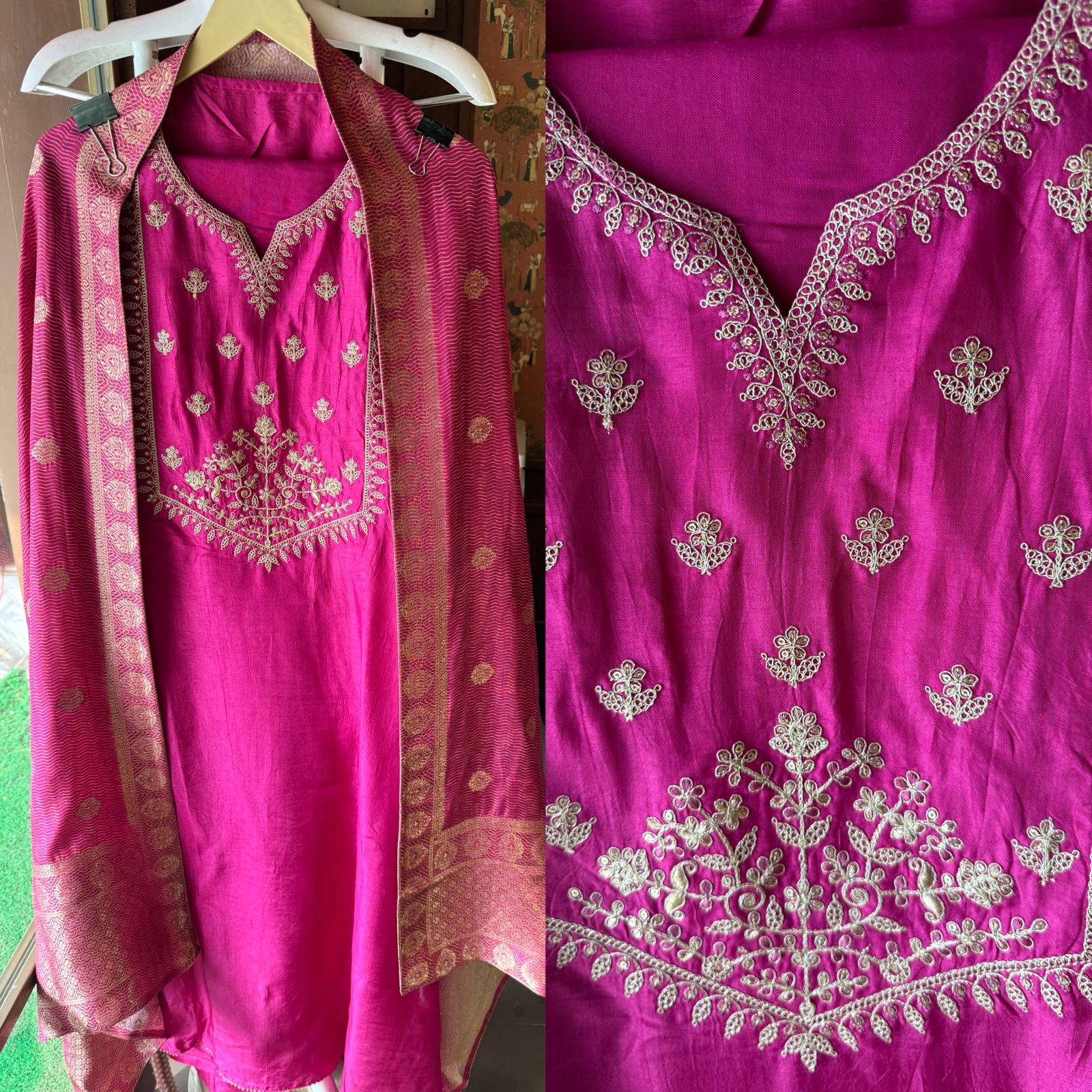 Russian silk unstitched shirt