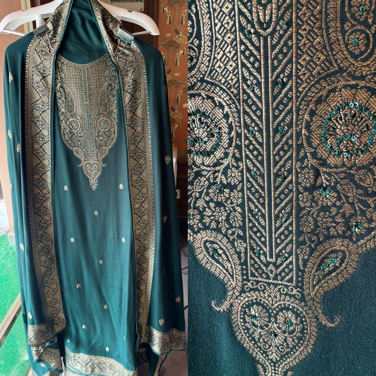 Pure Pashmina silk Unstitched Shirt