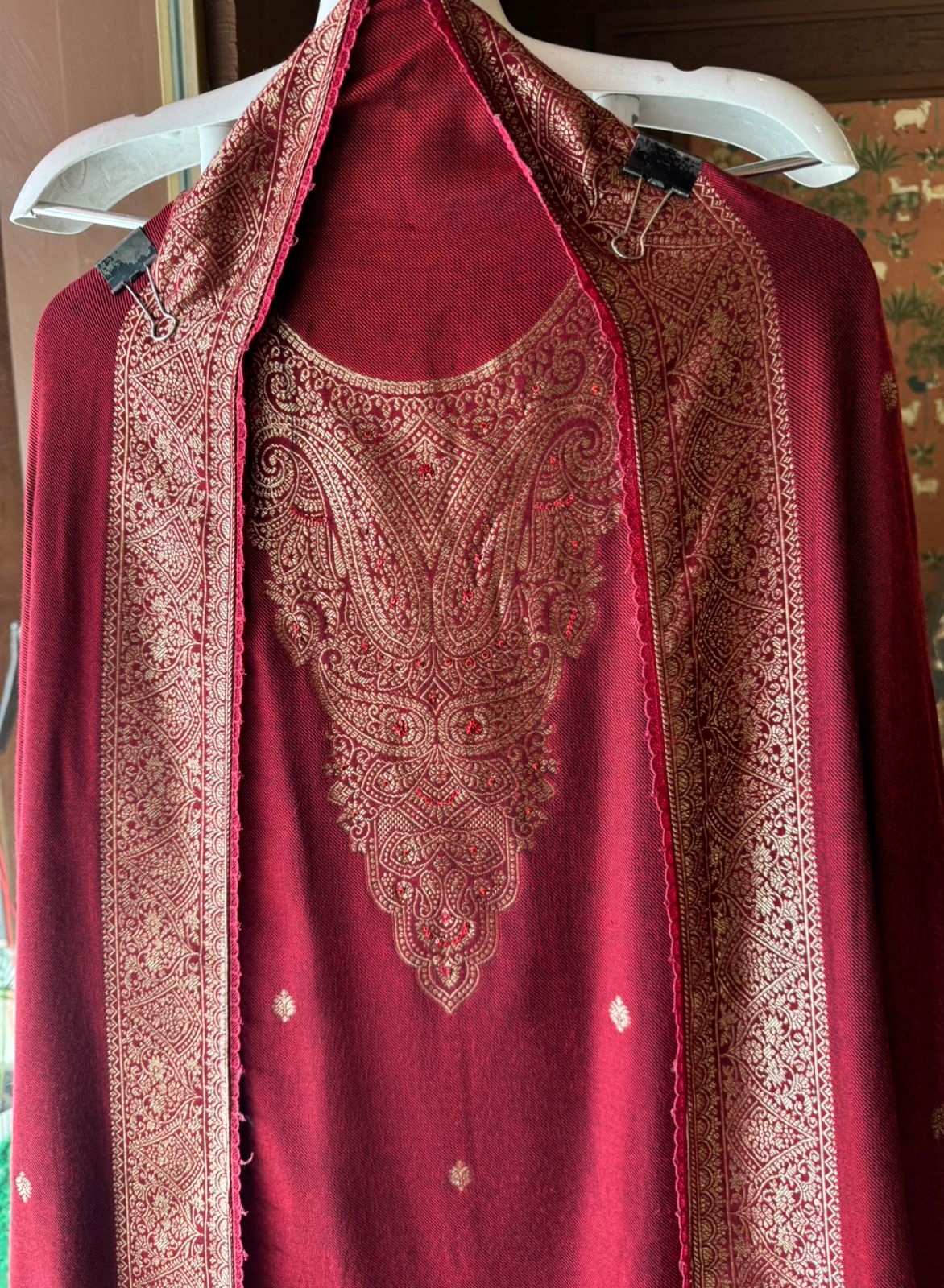 Pure Pashmina silk Unstitched Shirt
