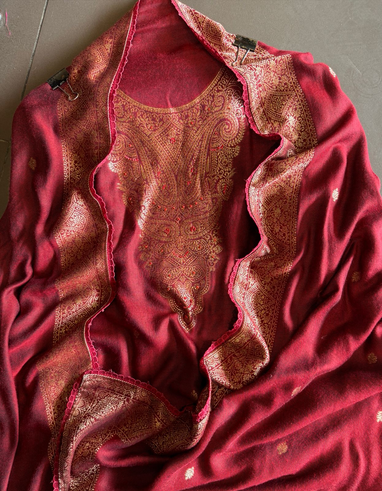 Pure Pashmina silk Unstitched Shirt