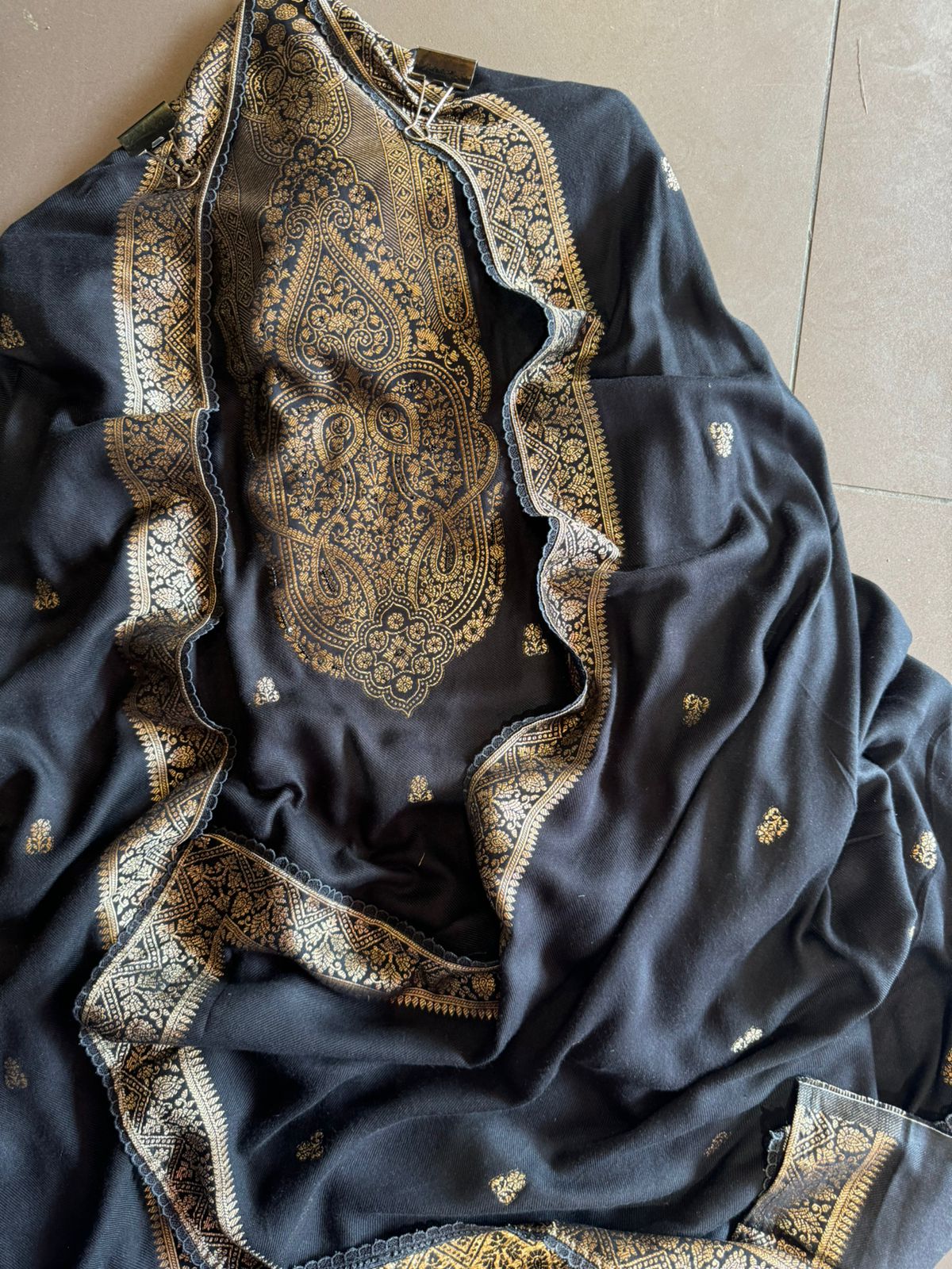 Pure Pashmina silk Unstitched Shirt