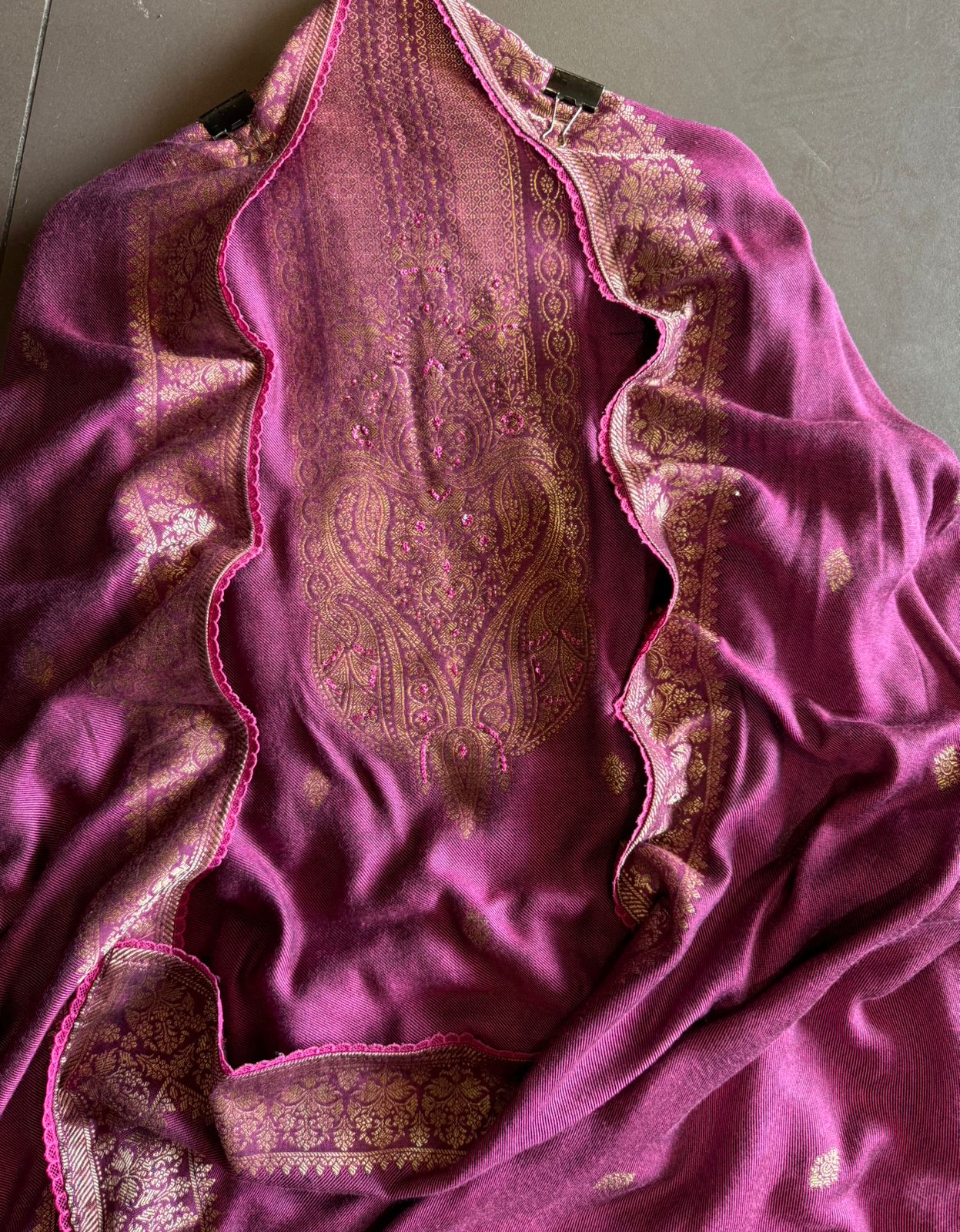 Pure Pashmina silk Unstitched Shirt