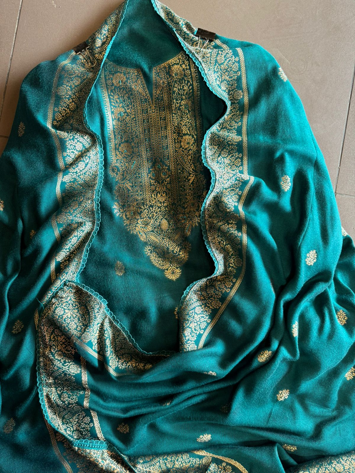 Pure Pashmina silk Unstitched Shirt