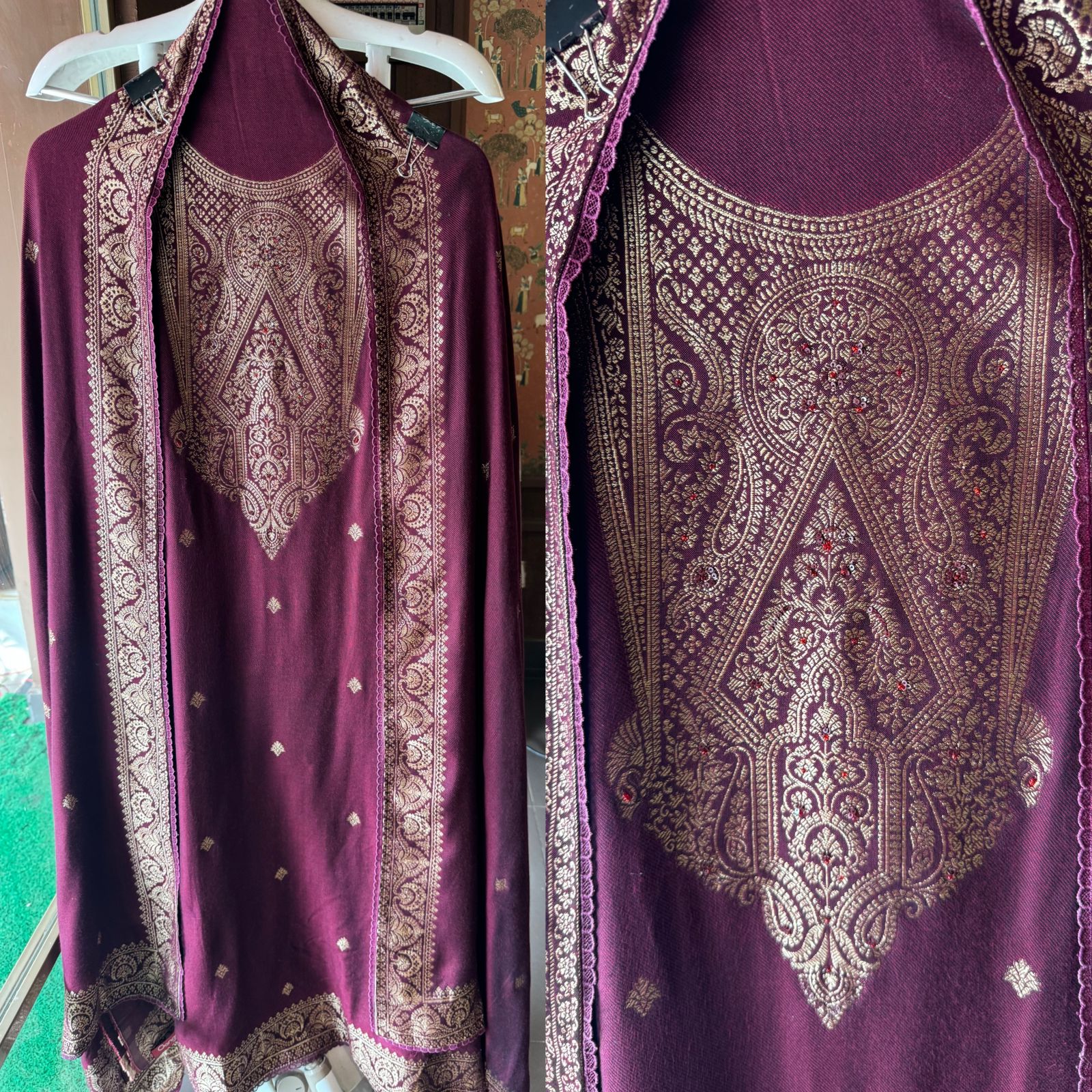 Pure Pashmina silk Unstitched Shirt