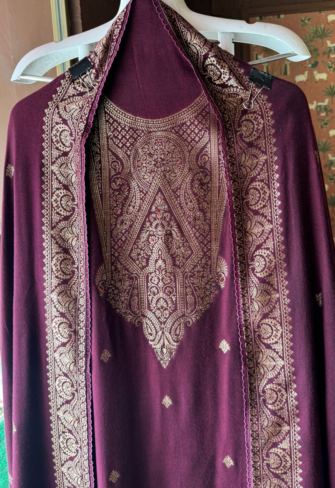 Pure Pashmina silk Unstitched Shirt