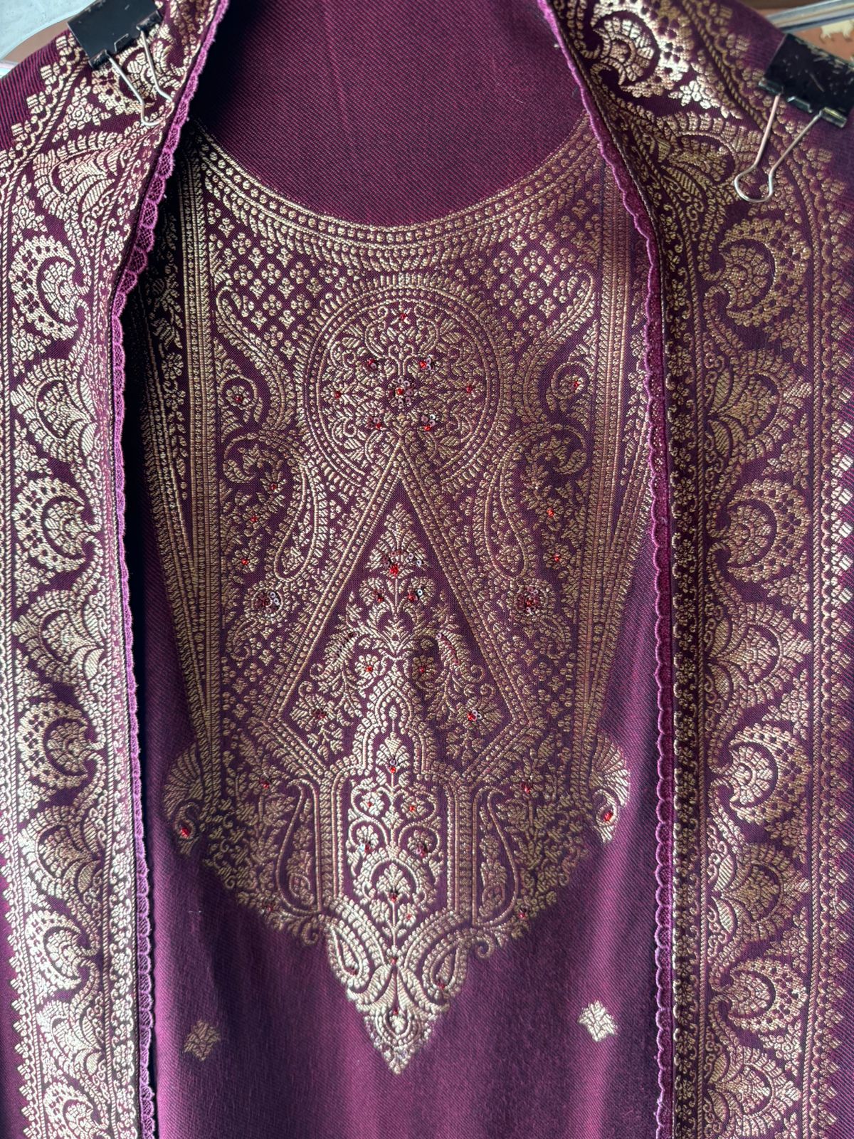 Pure Pashmina silk Unstitched Shirt