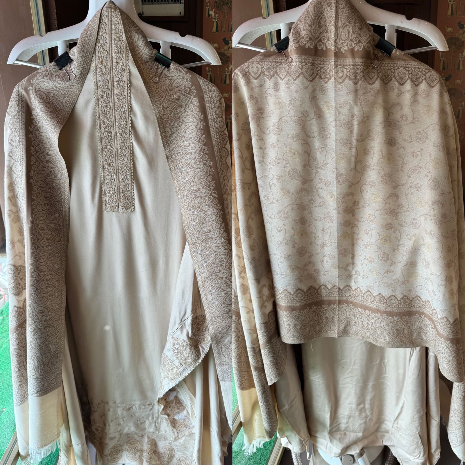 Pure pashmina Silk Unstitched kurta