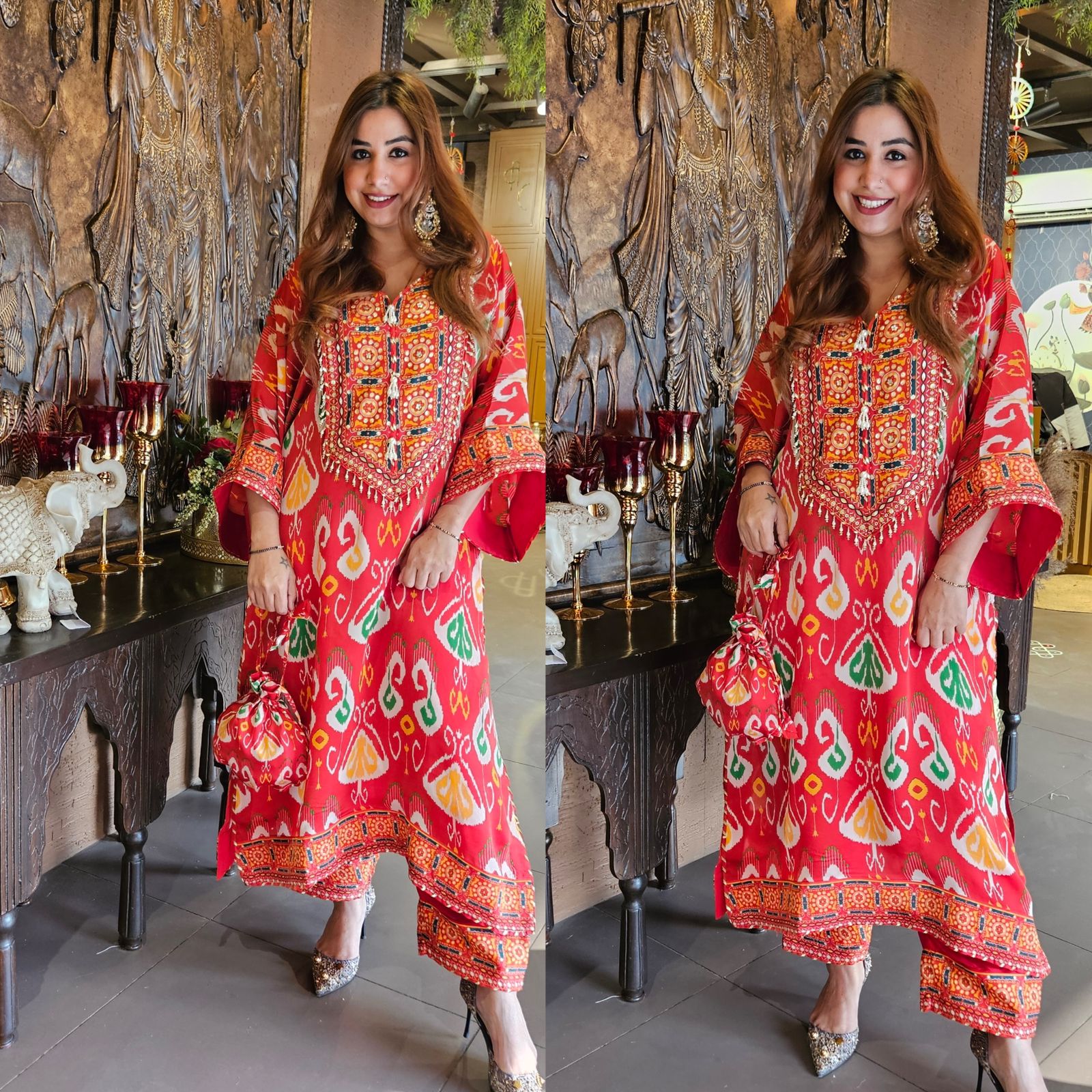 SHOP OUR NEW DESIGN IN STITCHED COLLECTION WITH IKKAT PRINT