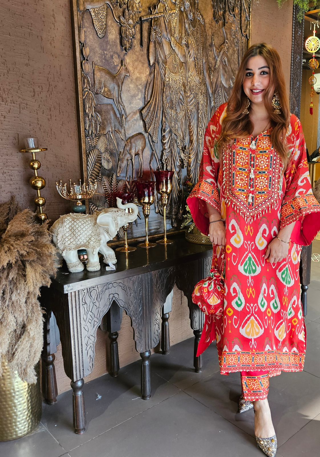 SHOP OUR NEW DESIGN IN STITCHED COLLECTION WITH IKKAT PRINT