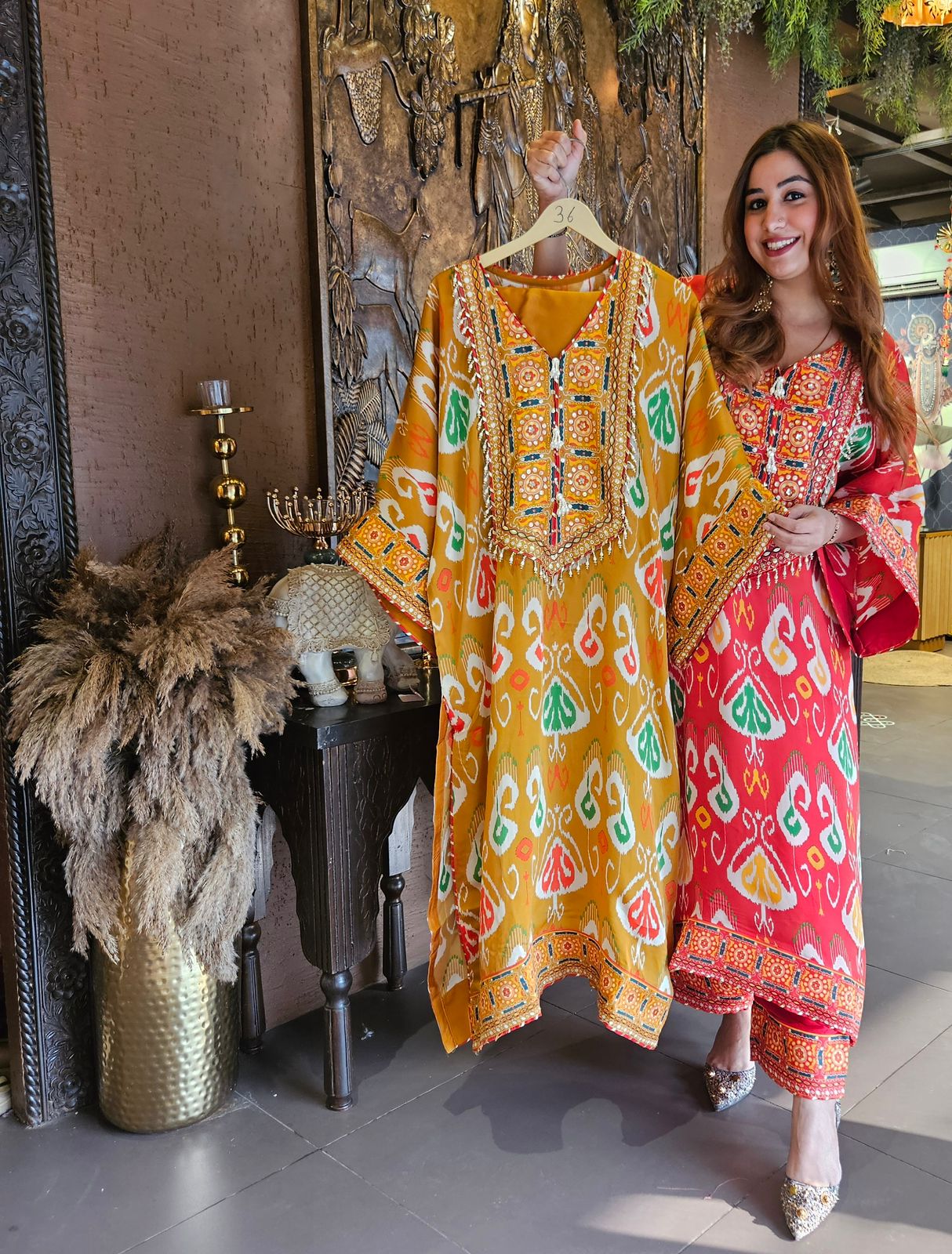 SHOP OUR NEW DESIGN IN STITCHED COLLECTION WITH IKKAT PRINT