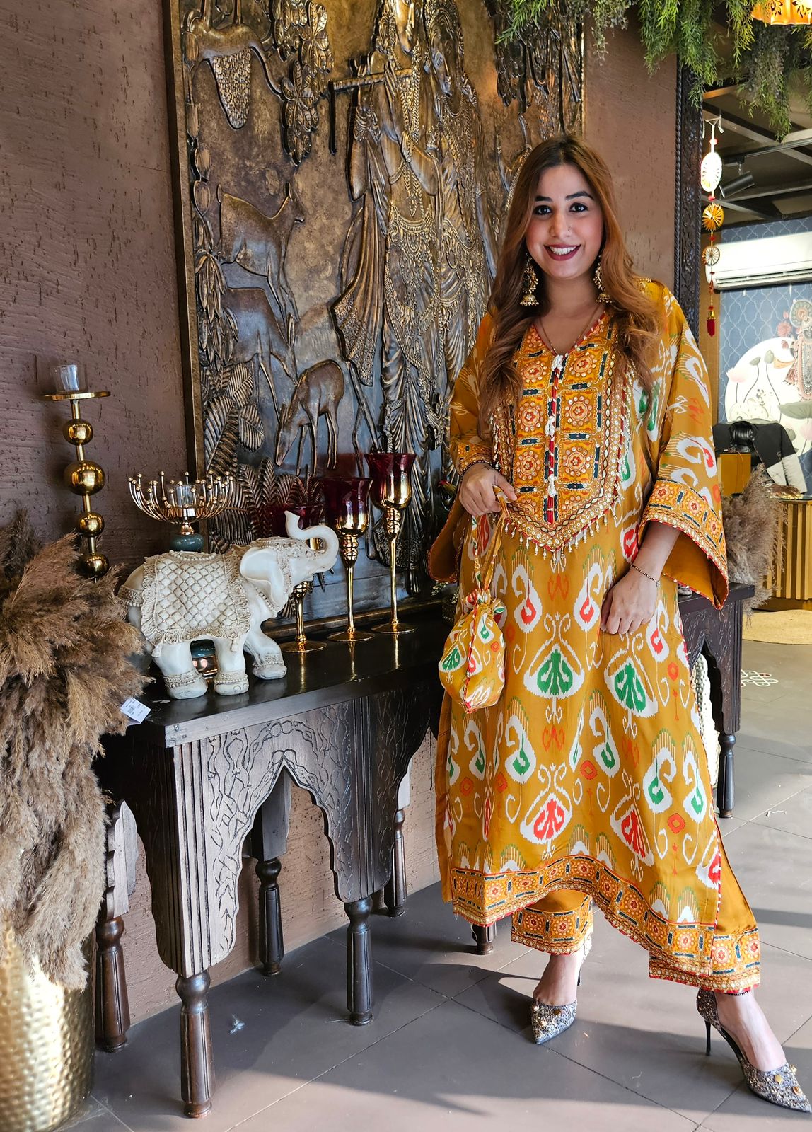 SHOP OUR NEW DESIGN IN STITCHED COLLECTION WITH IKKAT PRINT