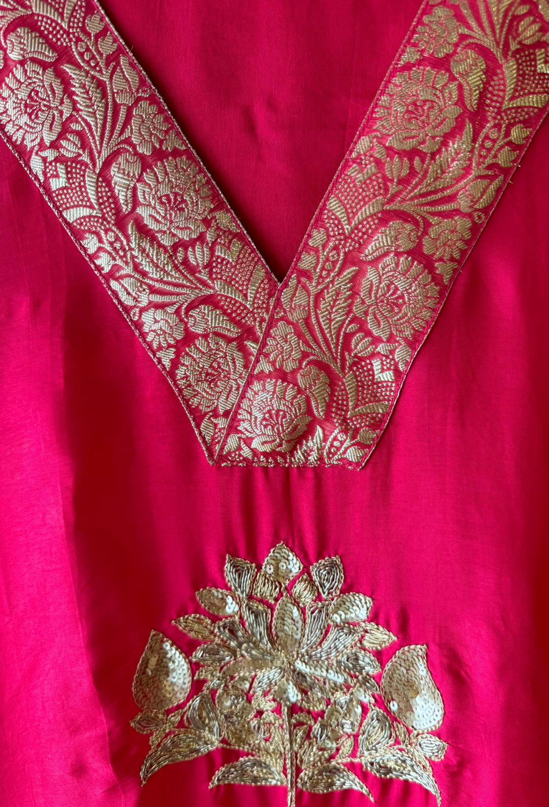 Pure Silk Suits with banarsi Patti border