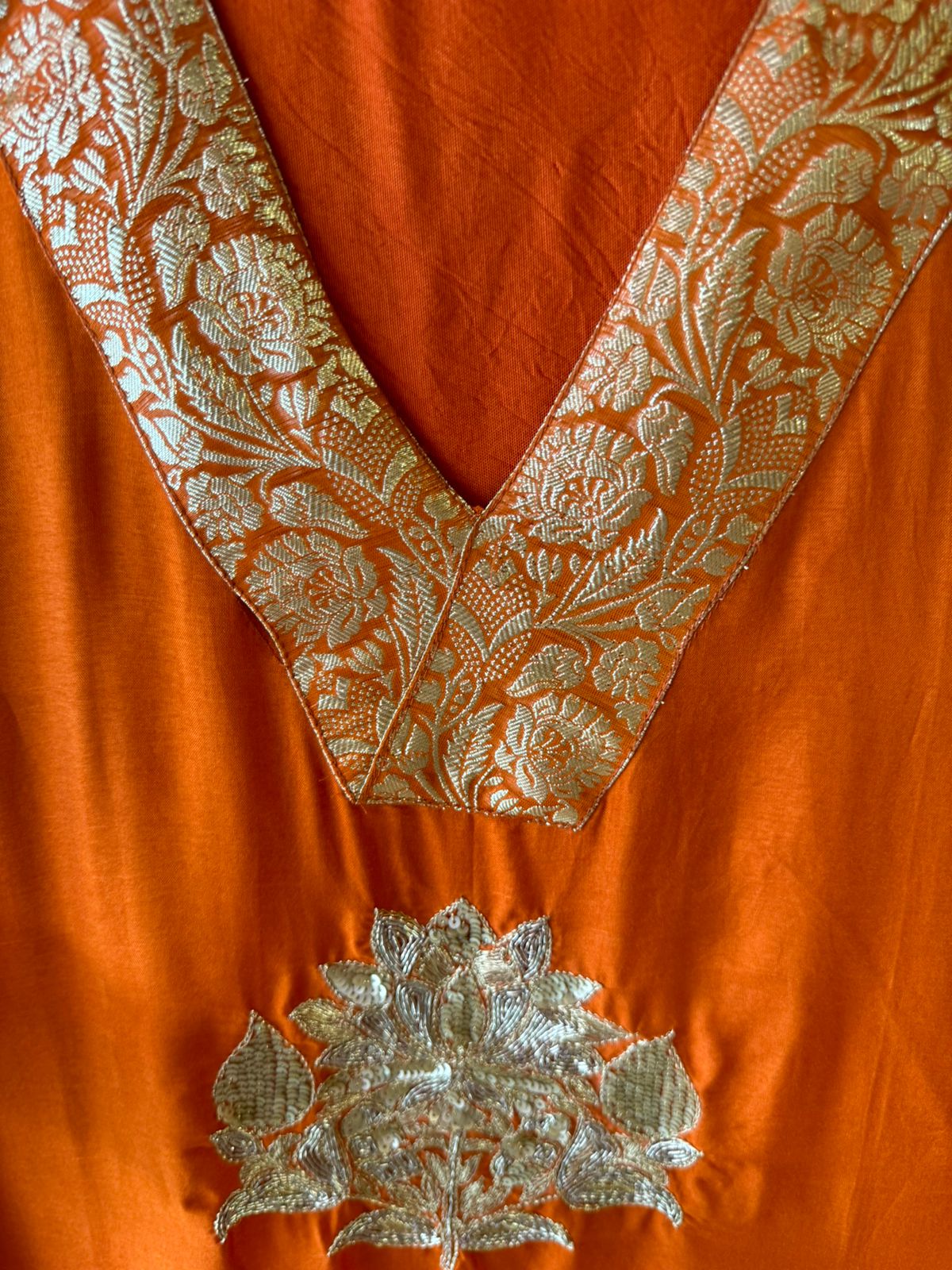 Pure Silk Suits with banarsi Patti border