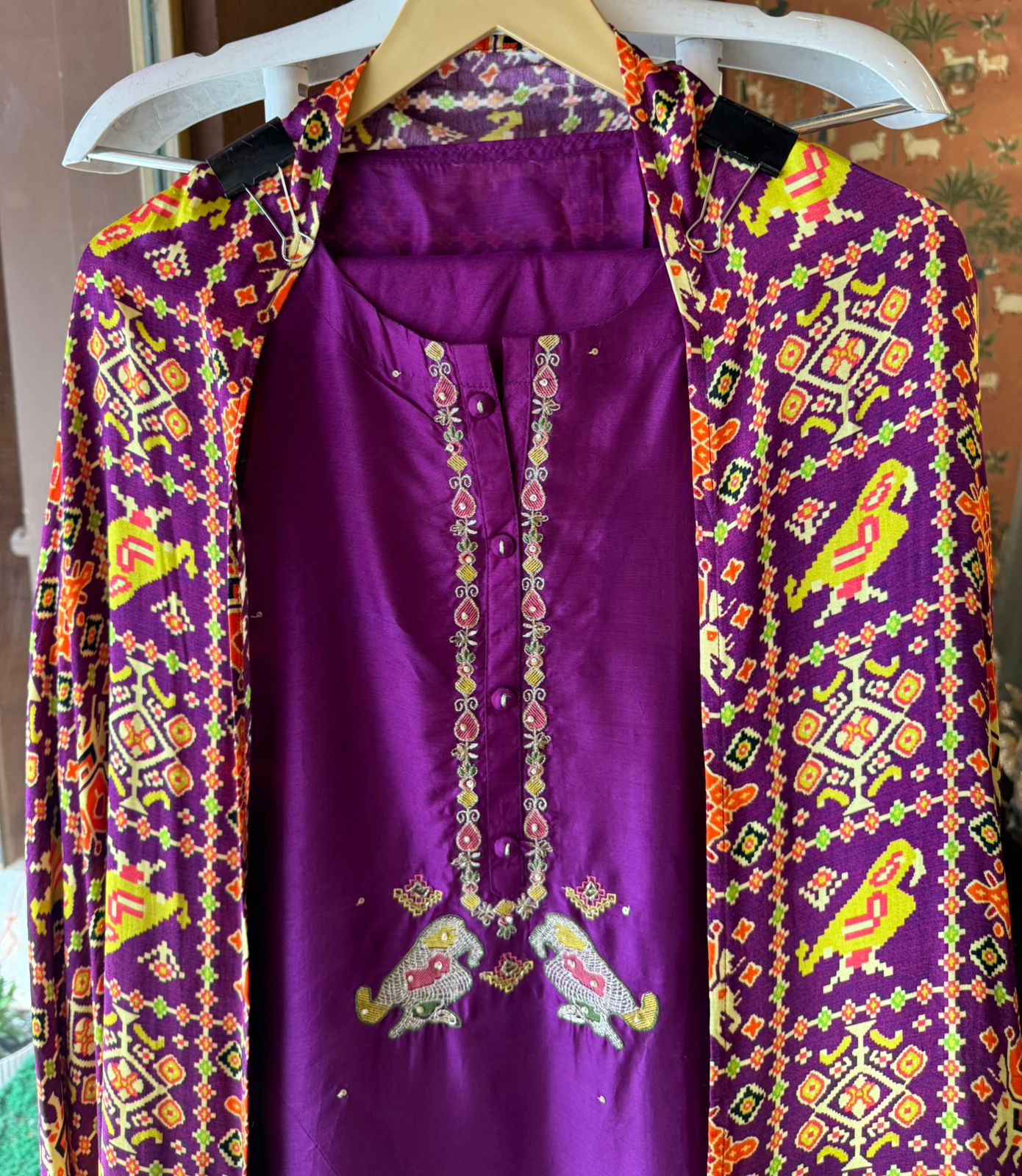 Pure Silk Shirt with Beautiful Zari