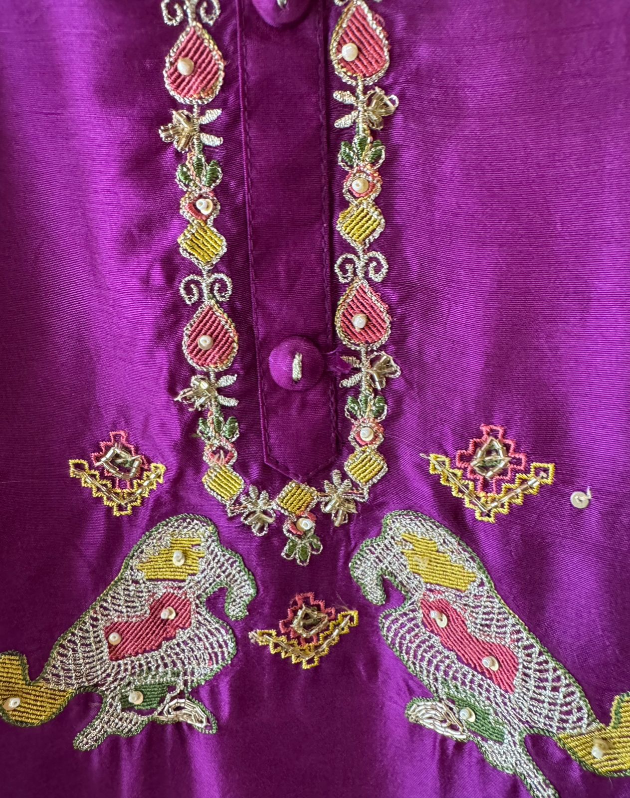 Pure Silk Shirt with Beautiful Zari