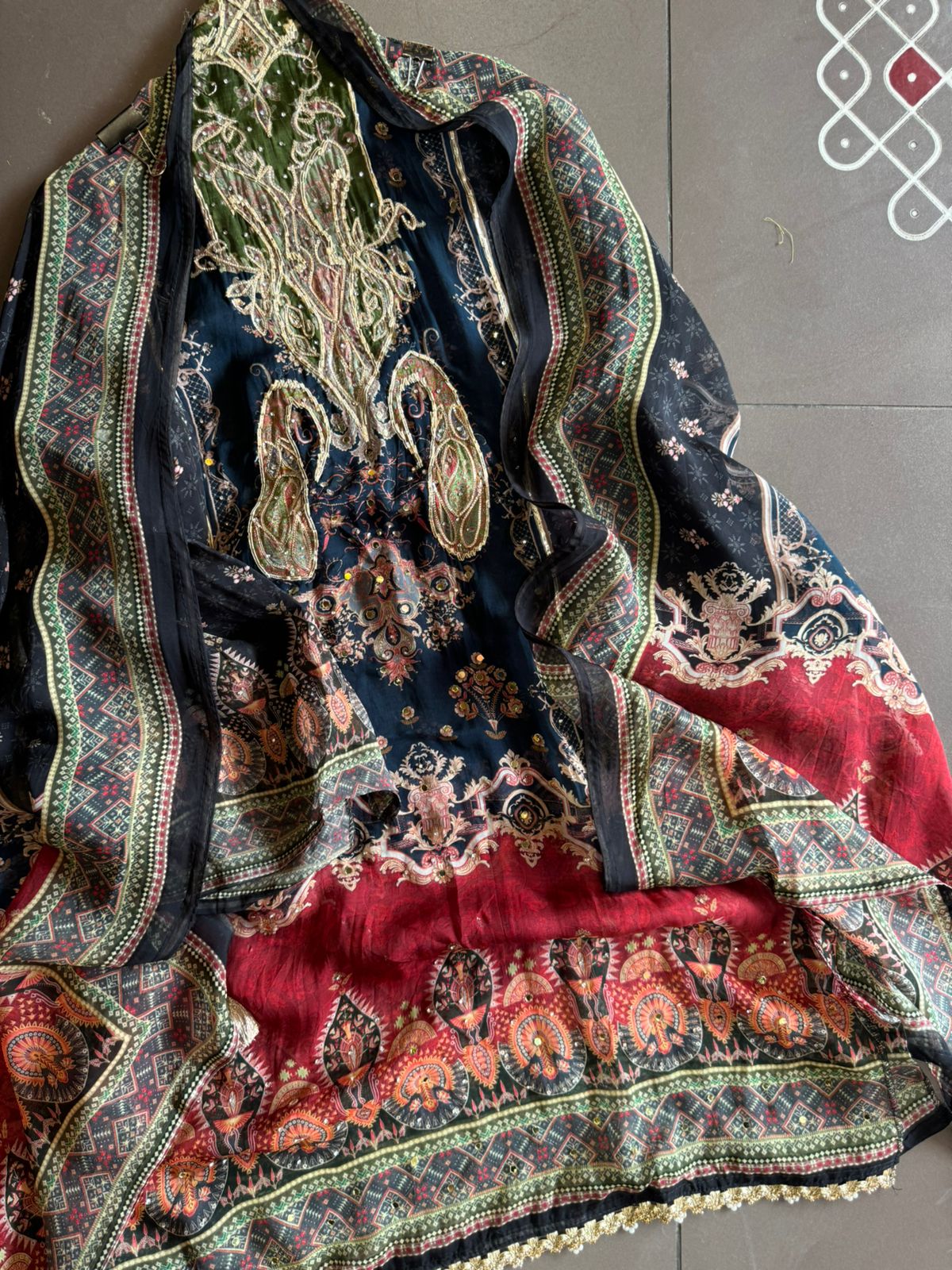 Soft organza Pakistani digital printed semi stitched shirt