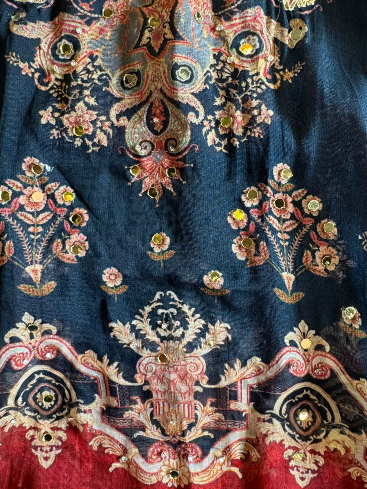 Soft organza Pakistani digital printed semi stitched shirt