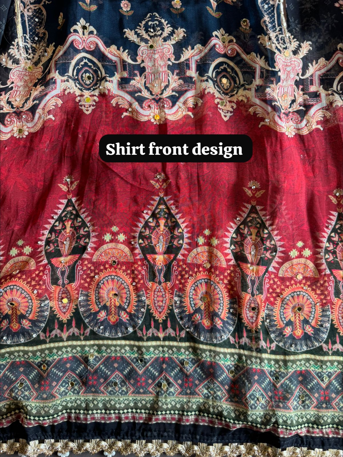 Soft organza Pakistani digital printed semi stitched shirt