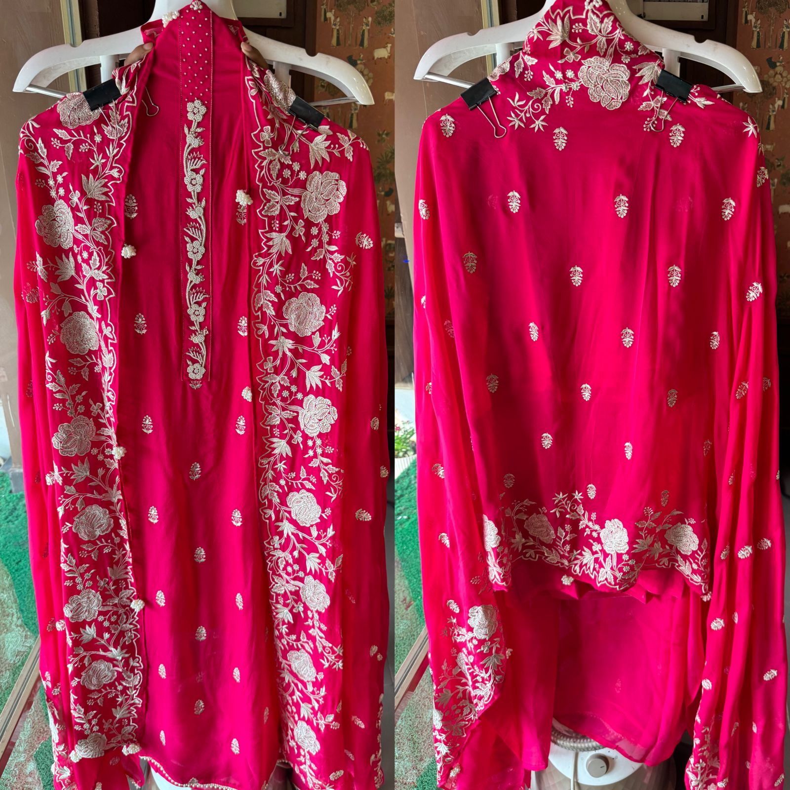 Soft organza Unstitched Suit