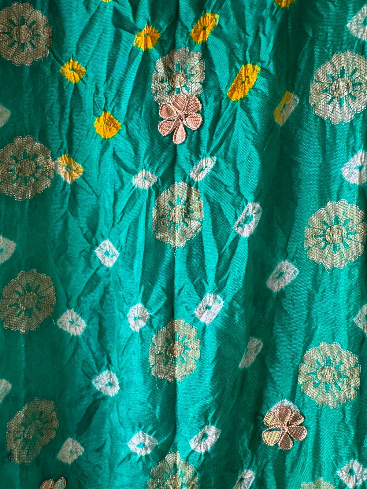 Crushed bandhani silk Suits