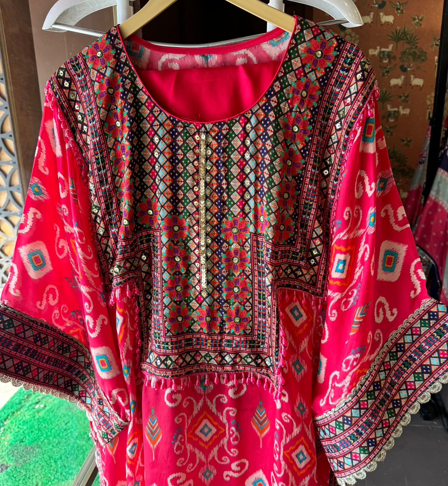 SHOP OUR NEW DESIGN IN STITCHED COLLECTION WITH IKKAT PRINT