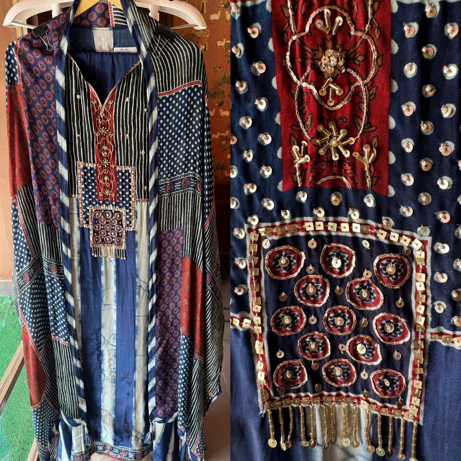 Pure Crepe Tye and Dye concept In unstitched