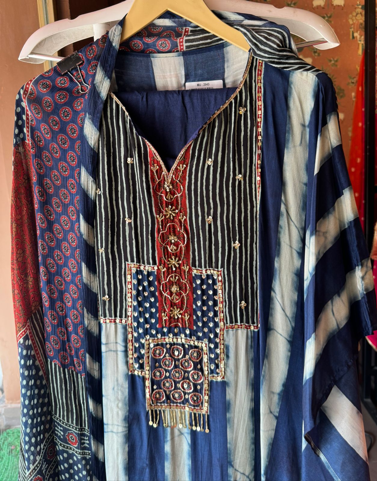 Pure Crepe Tye and Dye concept In unstitched