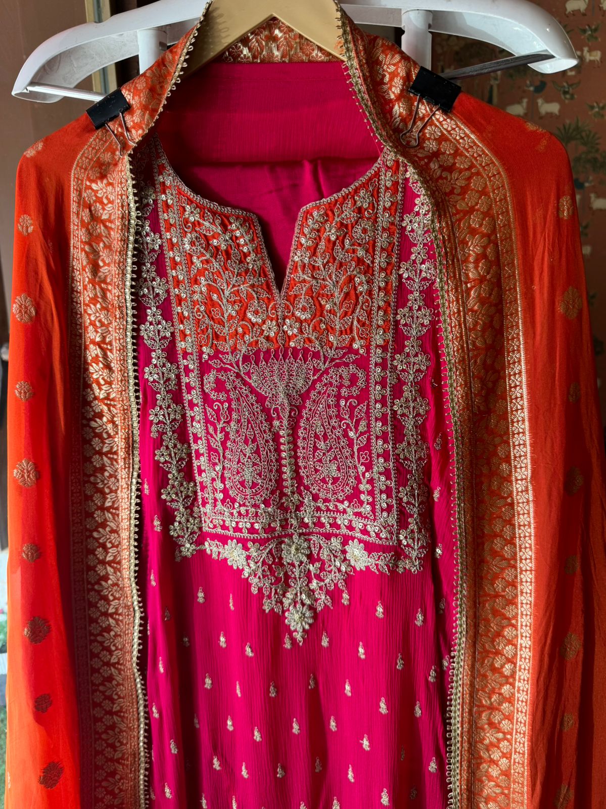 Pure chinon Unstitched kurta
