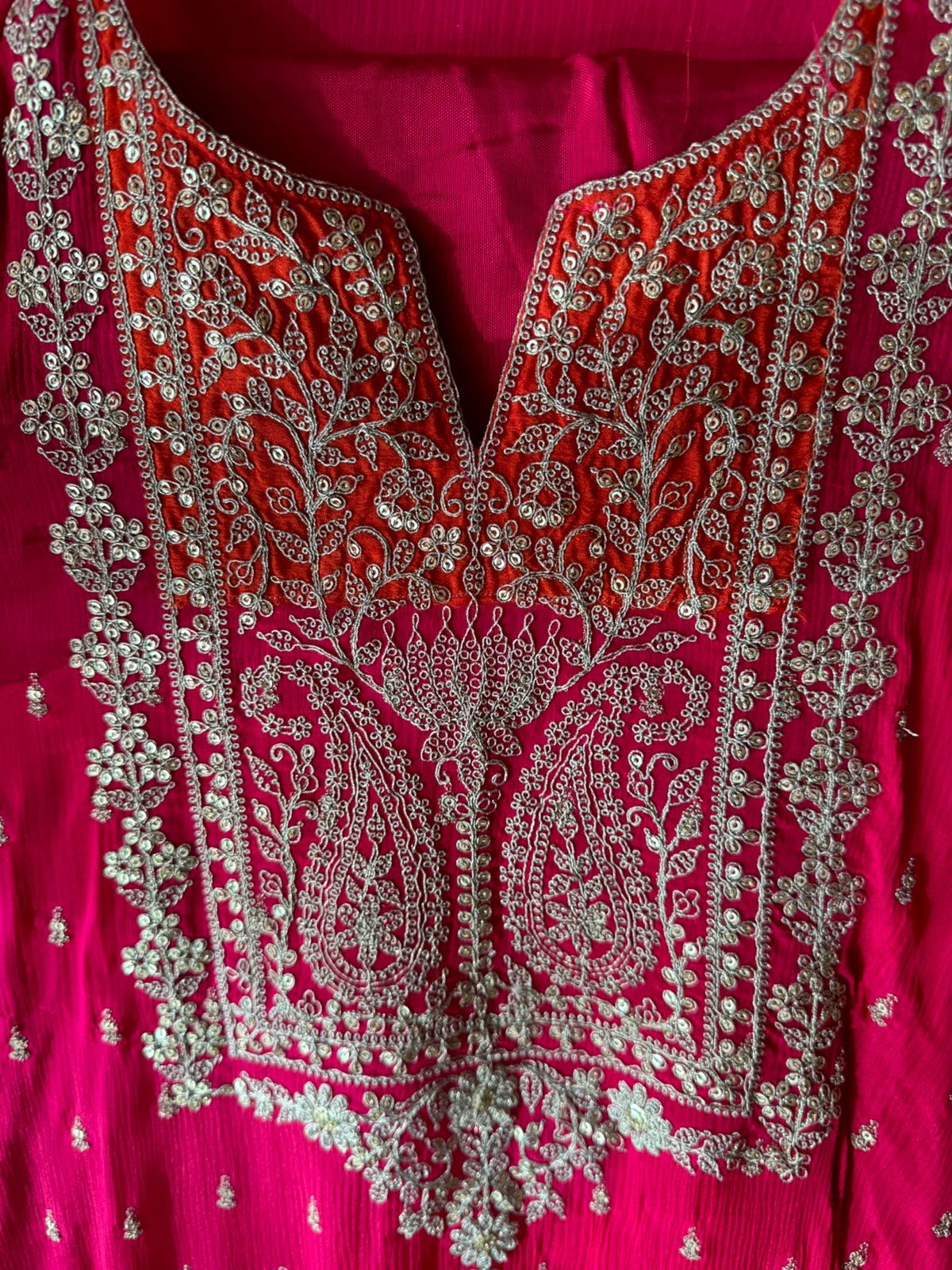 Pure chinon Unstitched kurta