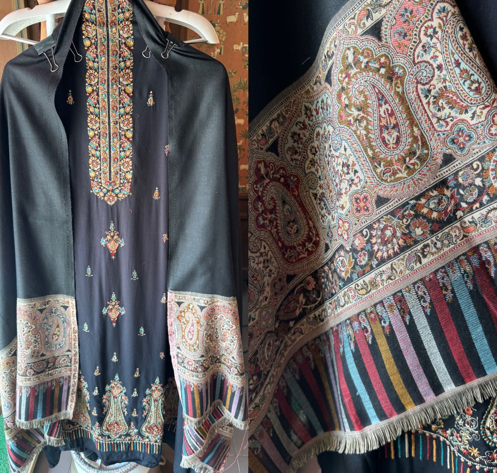 Pashmina unstitched kurta