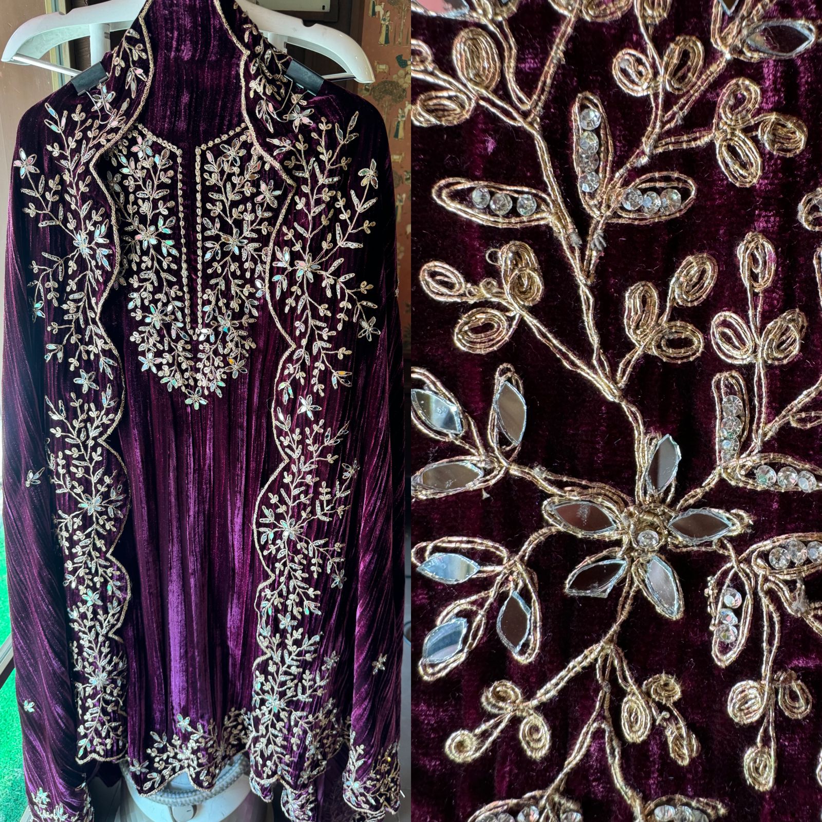 SHOP OUR BEST SELLING CRUSHED VELVET MIRROR WORK SUITS