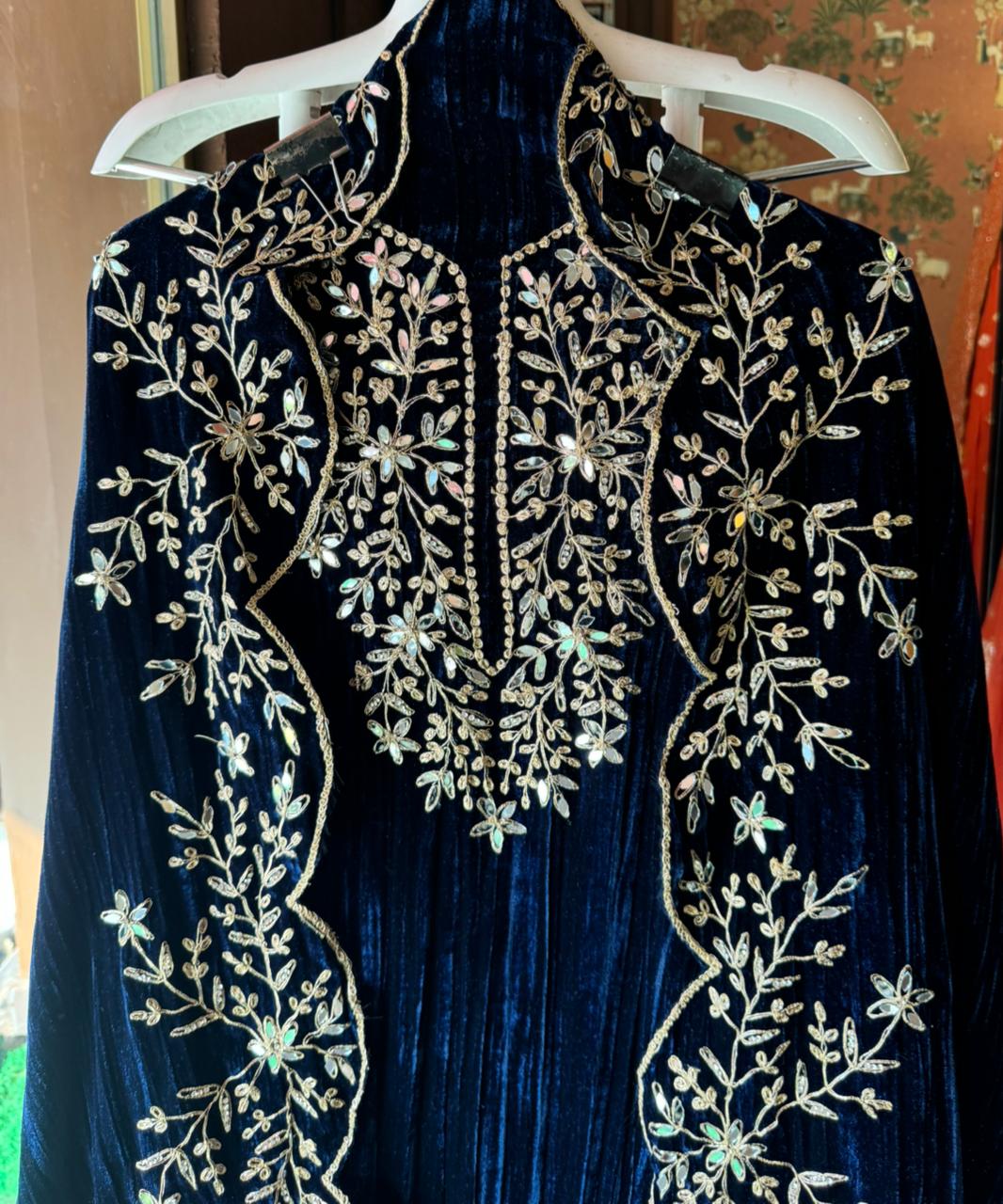 SHOP OUR BEST SELLING CRUSHED VELVET MIRROR WORK SUITS