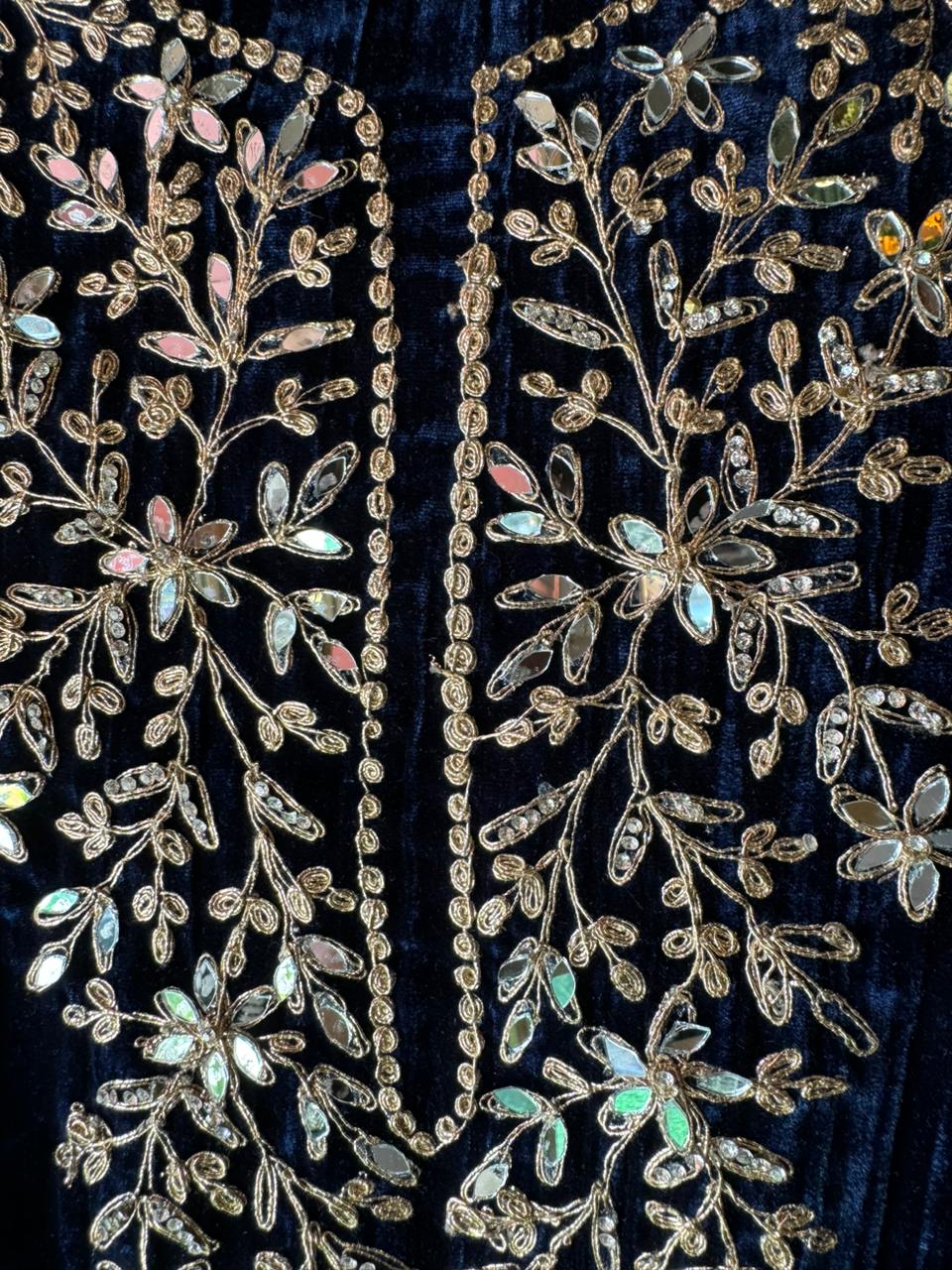 SHOP OUR BEST SELLING CRUSHED VELVET MIRROR WORK SUITS