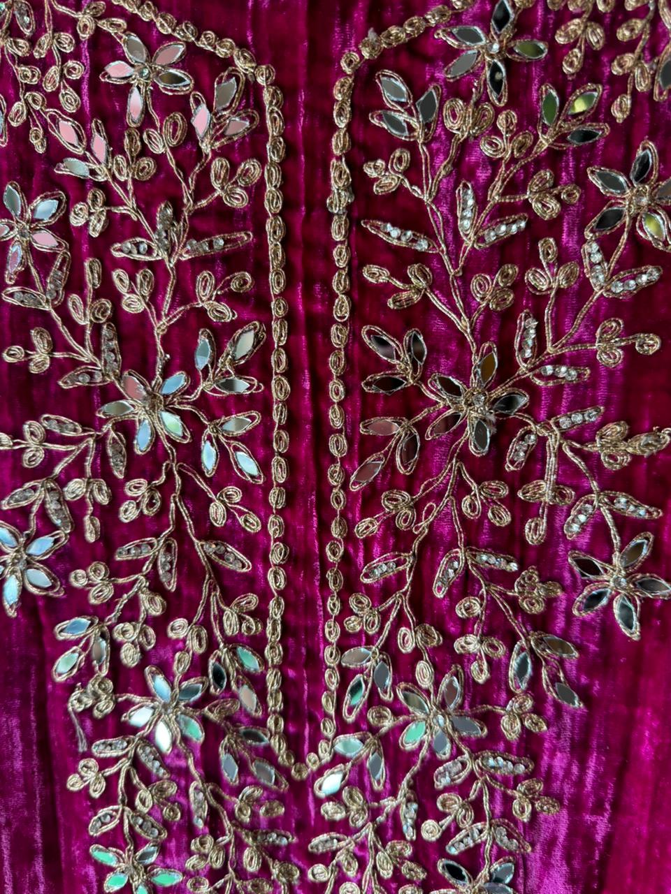 SHOP OUR BEST SELLING CRUSHED VELVET MIRROR WORK SUITS