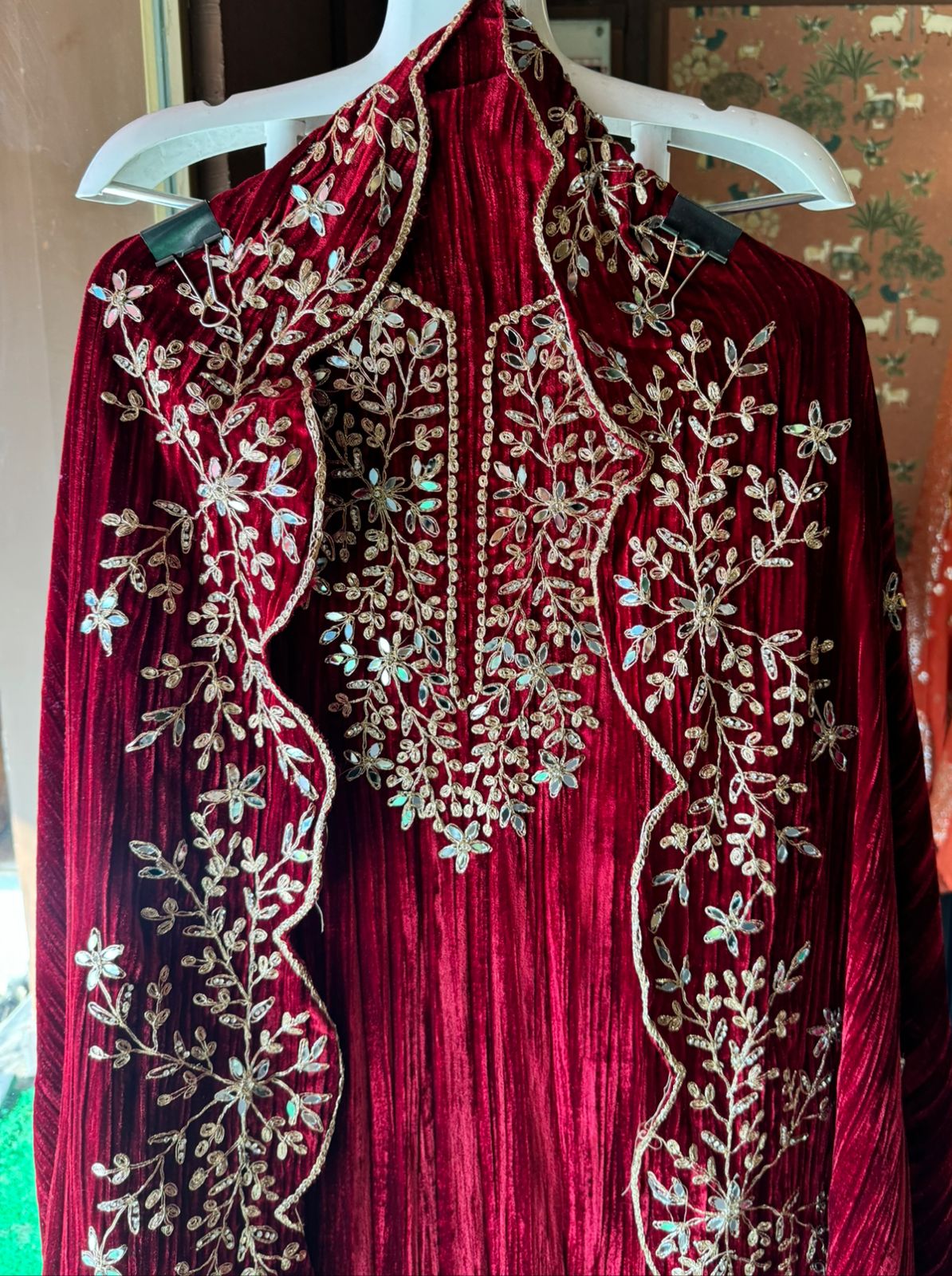 SHOP OUR BEST SELLING CRUSHED VELVET MIRROR WORK SUITS