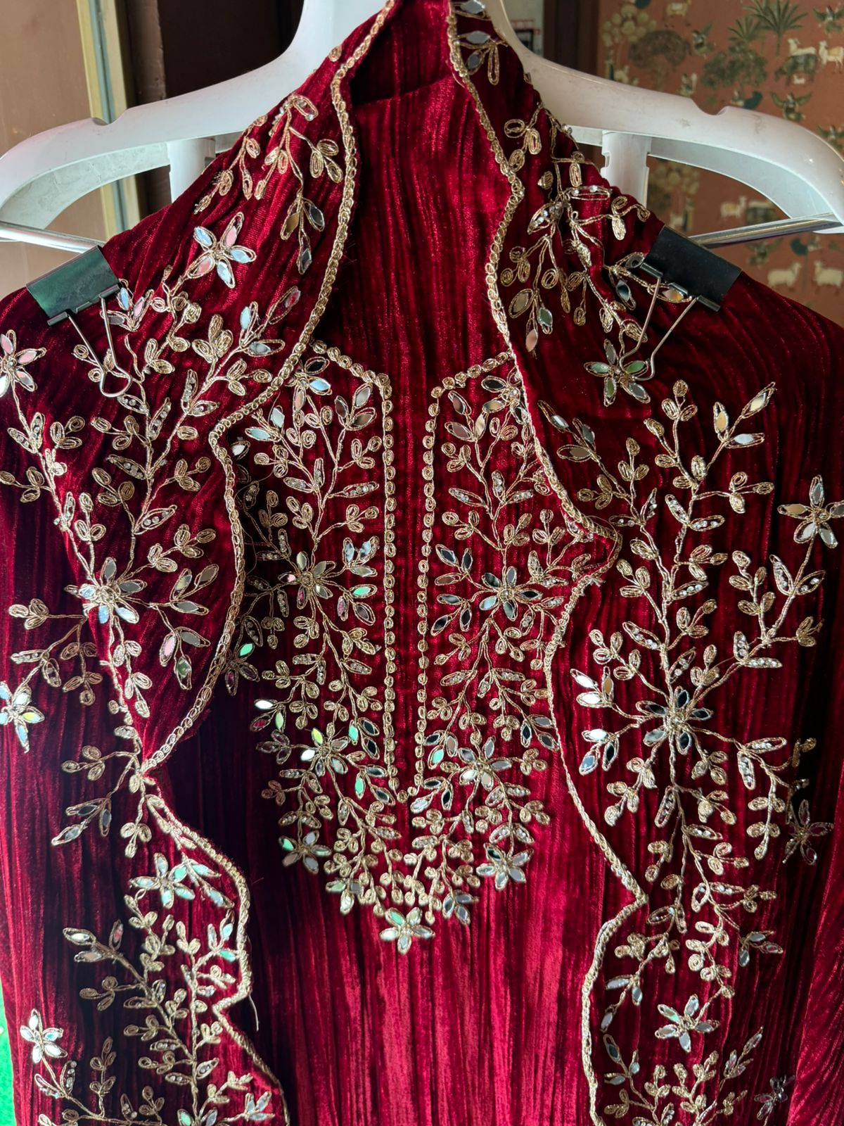 SHOP OUR BEST SELLING CRUSHED VELVET MIRROR WORK SUITS