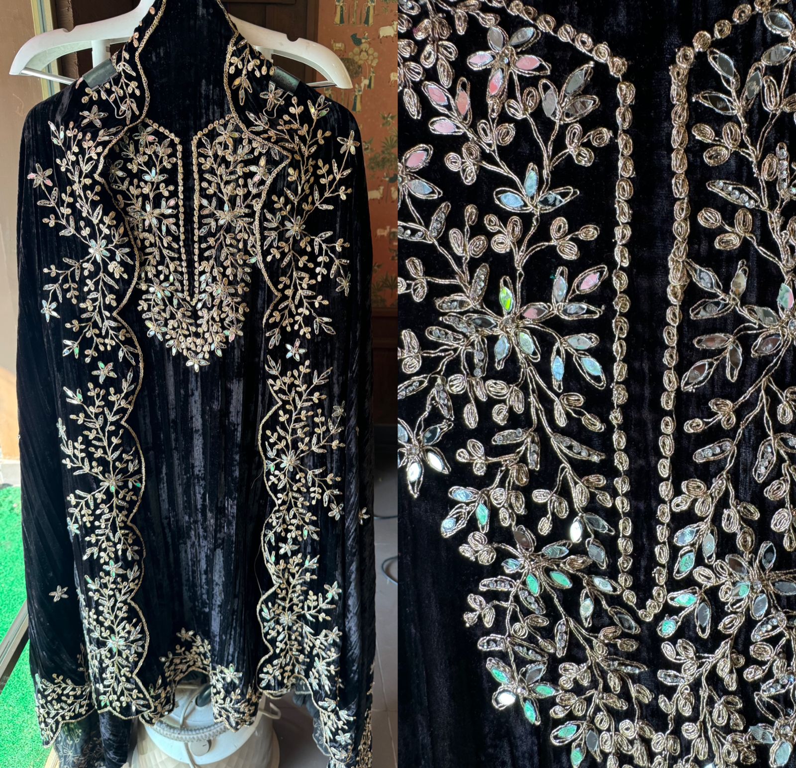 SHOP OUR BEST SELLING CRUSHED VELVET MIRROR WORK SUITS