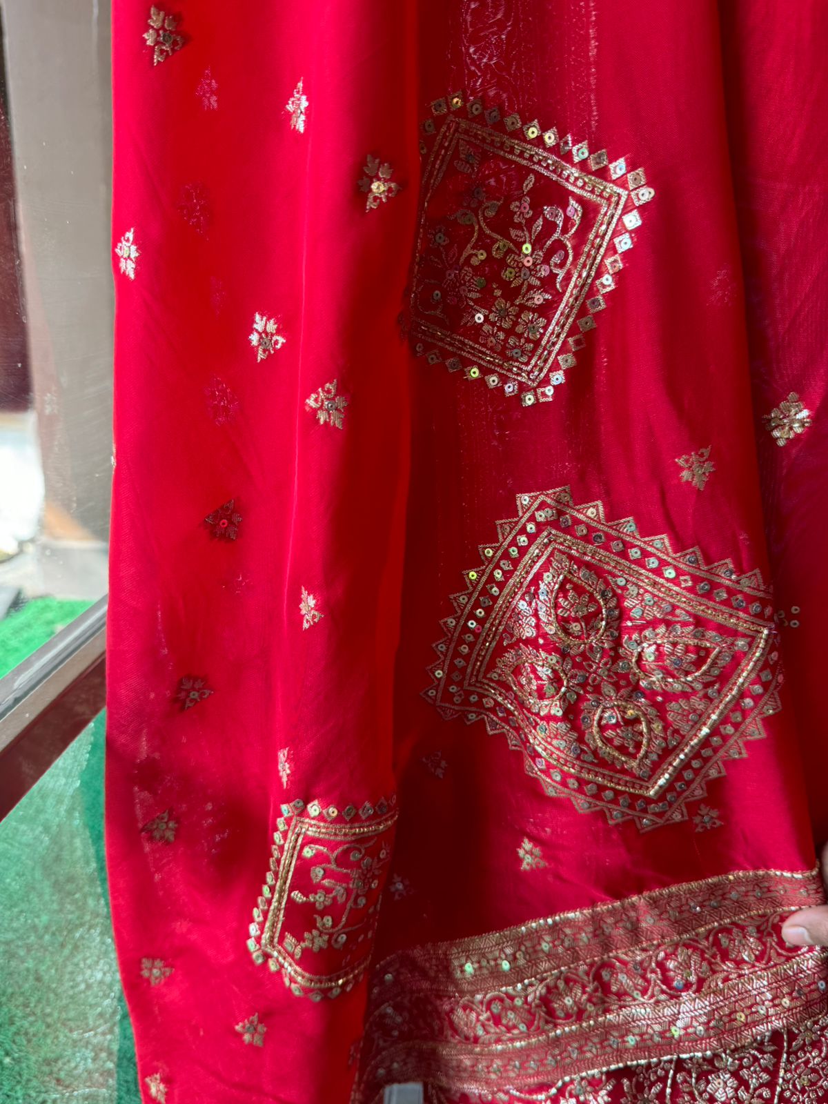 Soft organza Silk Unstitched full size suit