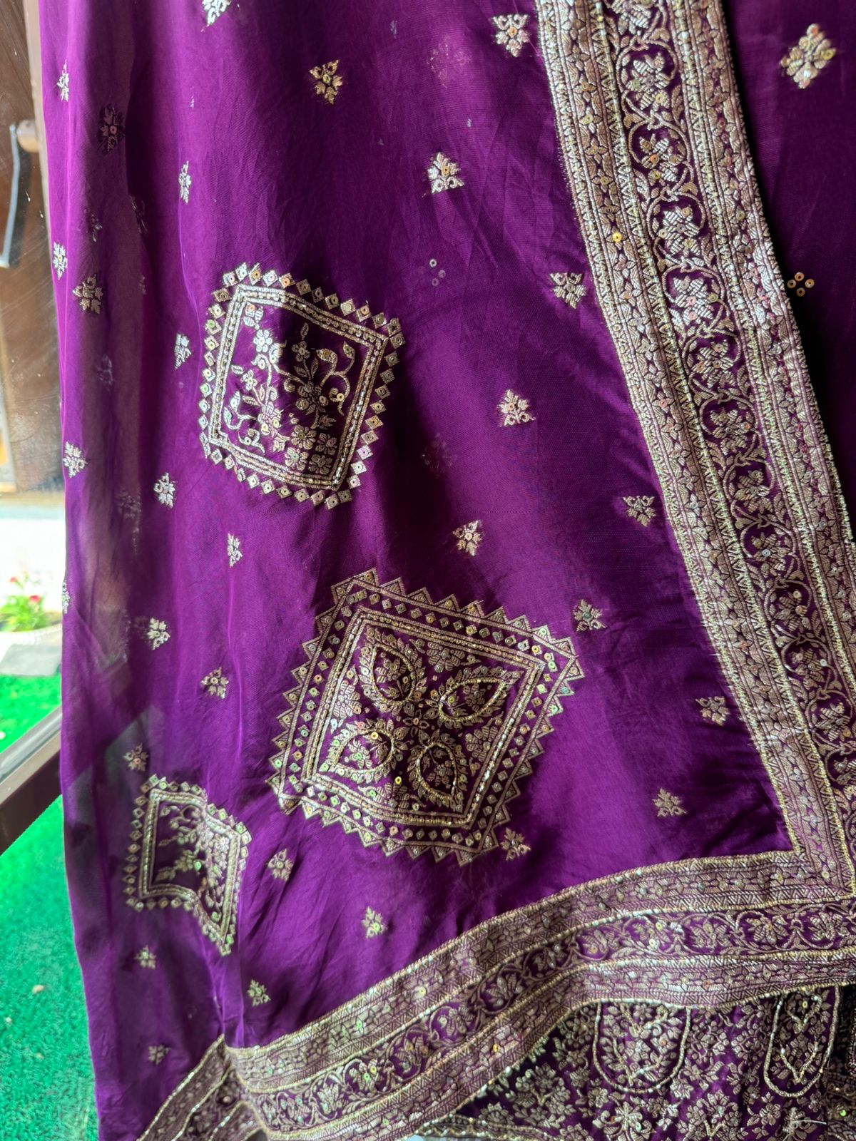 Soft organza Silk Unstitched full size suit