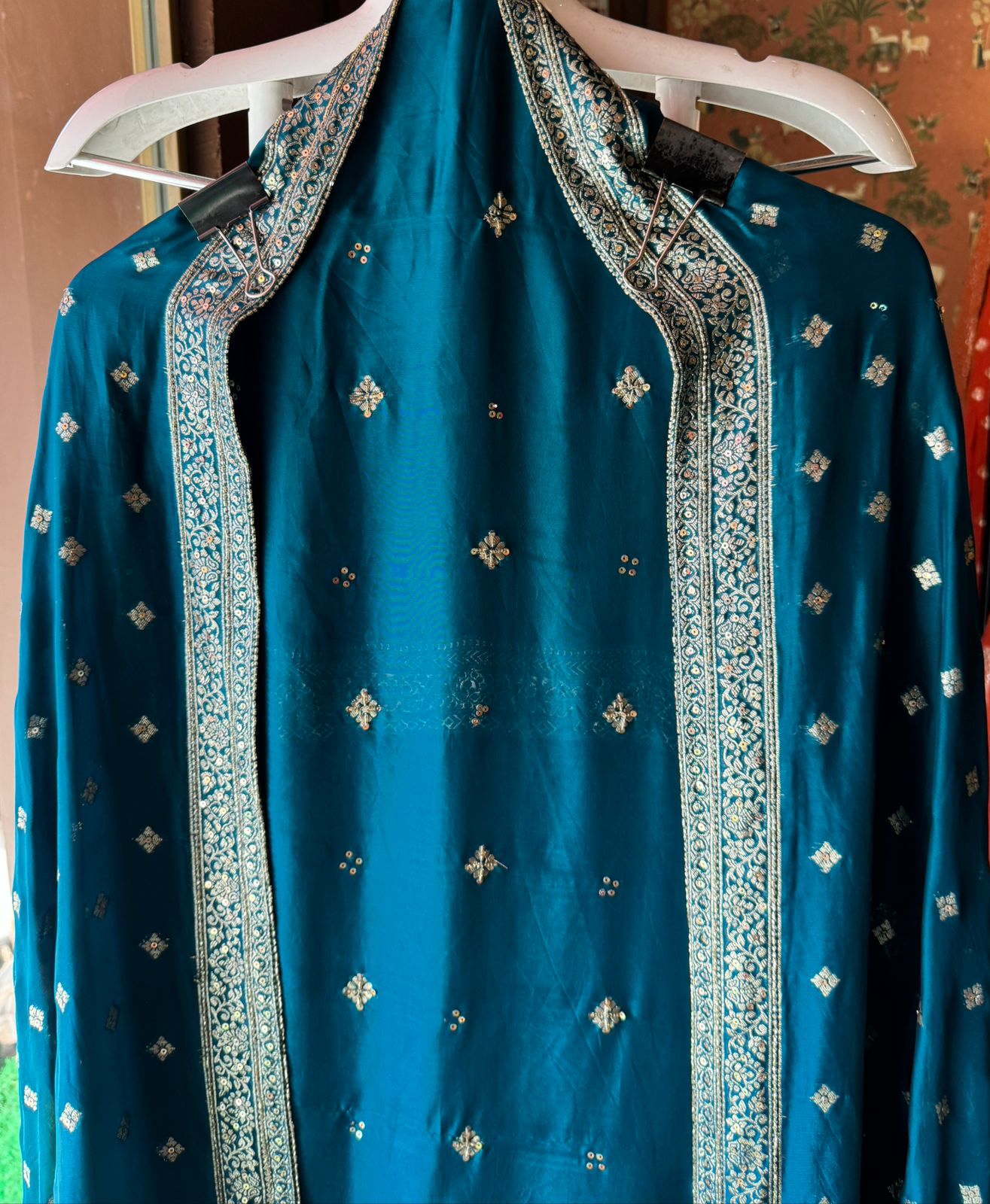 Soft organza Silk Unstitched full size suit