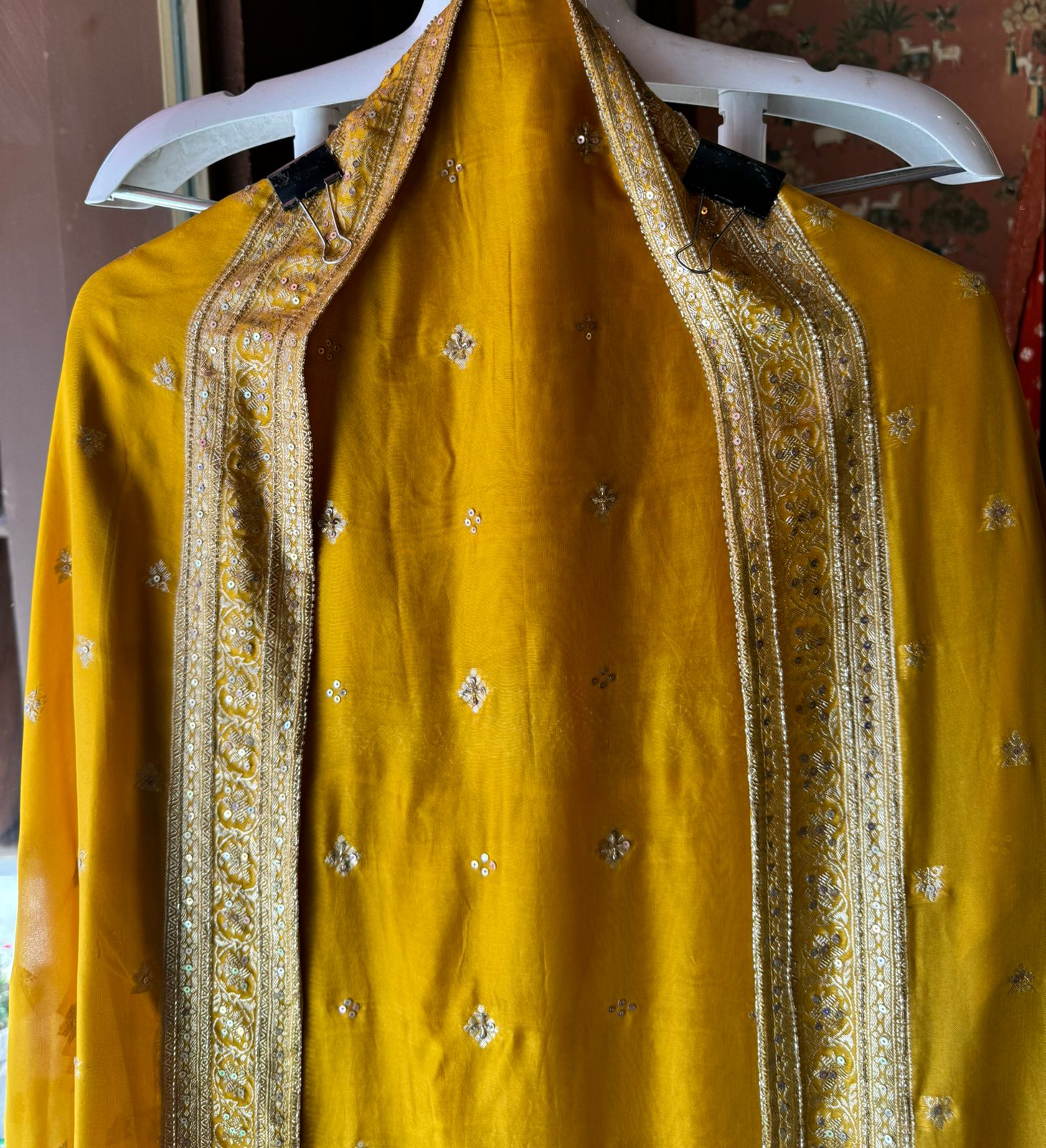 Soft organza Silk Unstitched full size suit