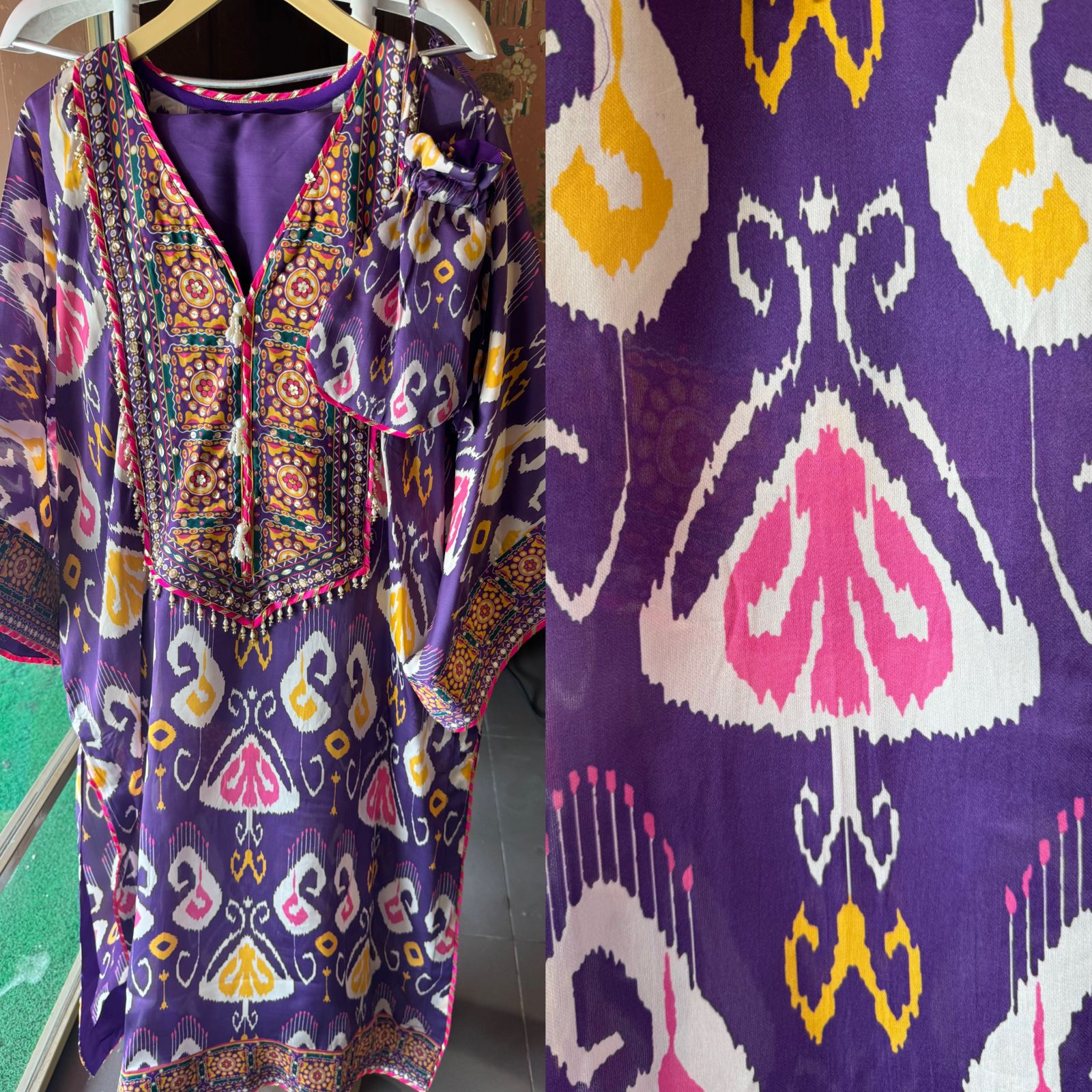 SHOP OUR NEW DESIGN IN STITCHED COLLECTION WITH IKKAT PRINT